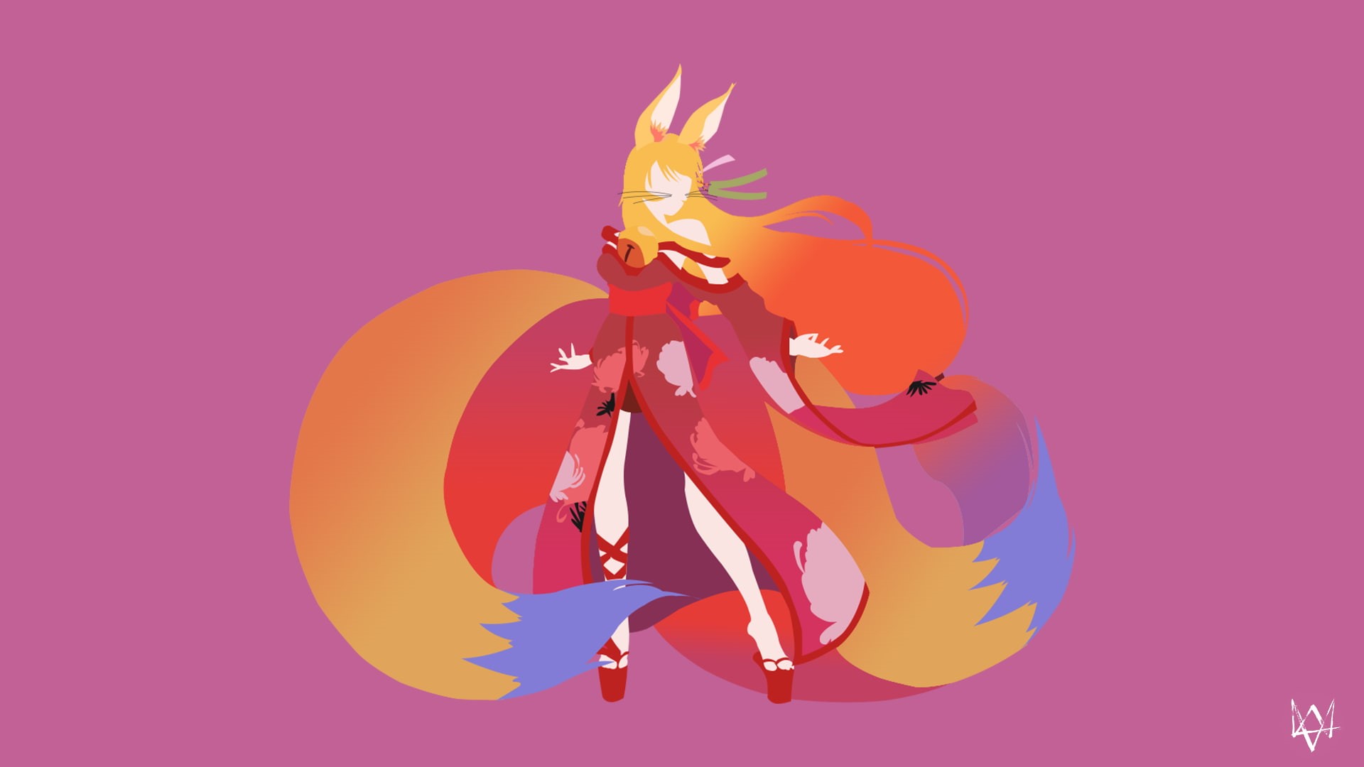 Miko (No Game No Life), anime girls, 1080P, No Game No Life, HD Wallpaper