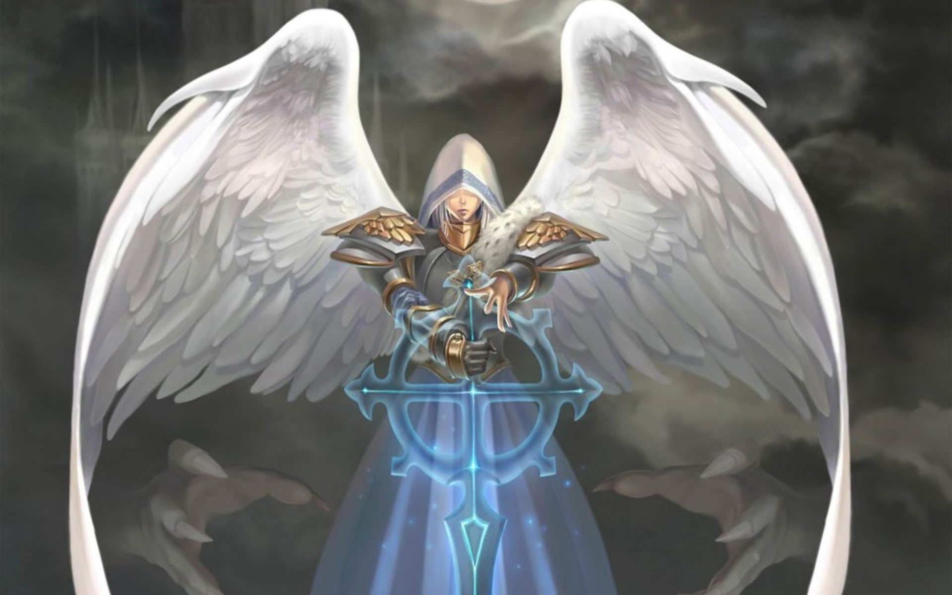 statue, wings, might and magic heroes, animal, symbol, belief, nature, white color, craft, evil, bird, illustration, religion, science, warrior, close-up, HD Wallpaper