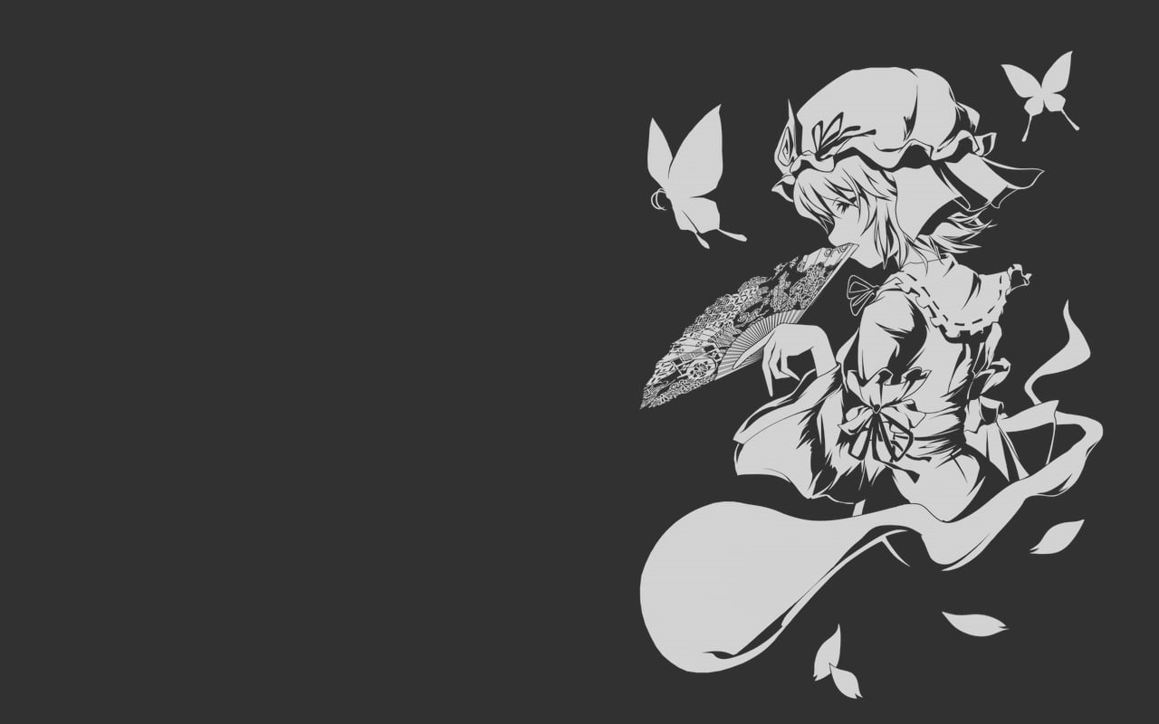 woman, Touhou, fan, art and craft, illustration, 720P, moon, craft, angel, representation, dragon, no people, night, sky, livestock, outdoors, holding, HD Wallpaper
