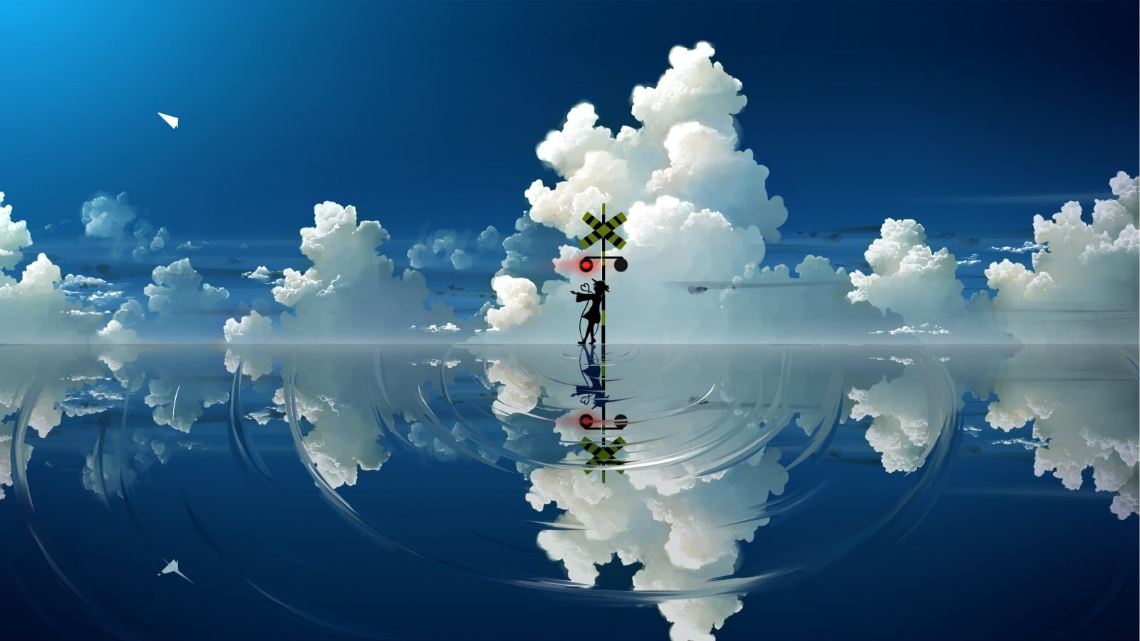 building exterior, paper planes, nature, clouds, outdoors, human representation, 720P, representation, cloud - sky, city, beauty in nature, day, no people, HD Wallpaper
