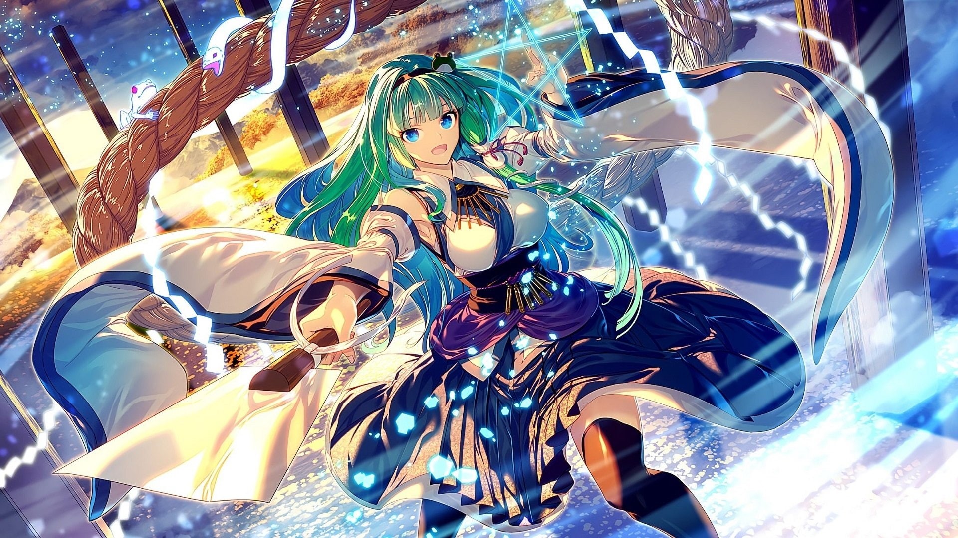 1080P, Touhou, Anime, Sanae Kochiya, HD Wallpaper