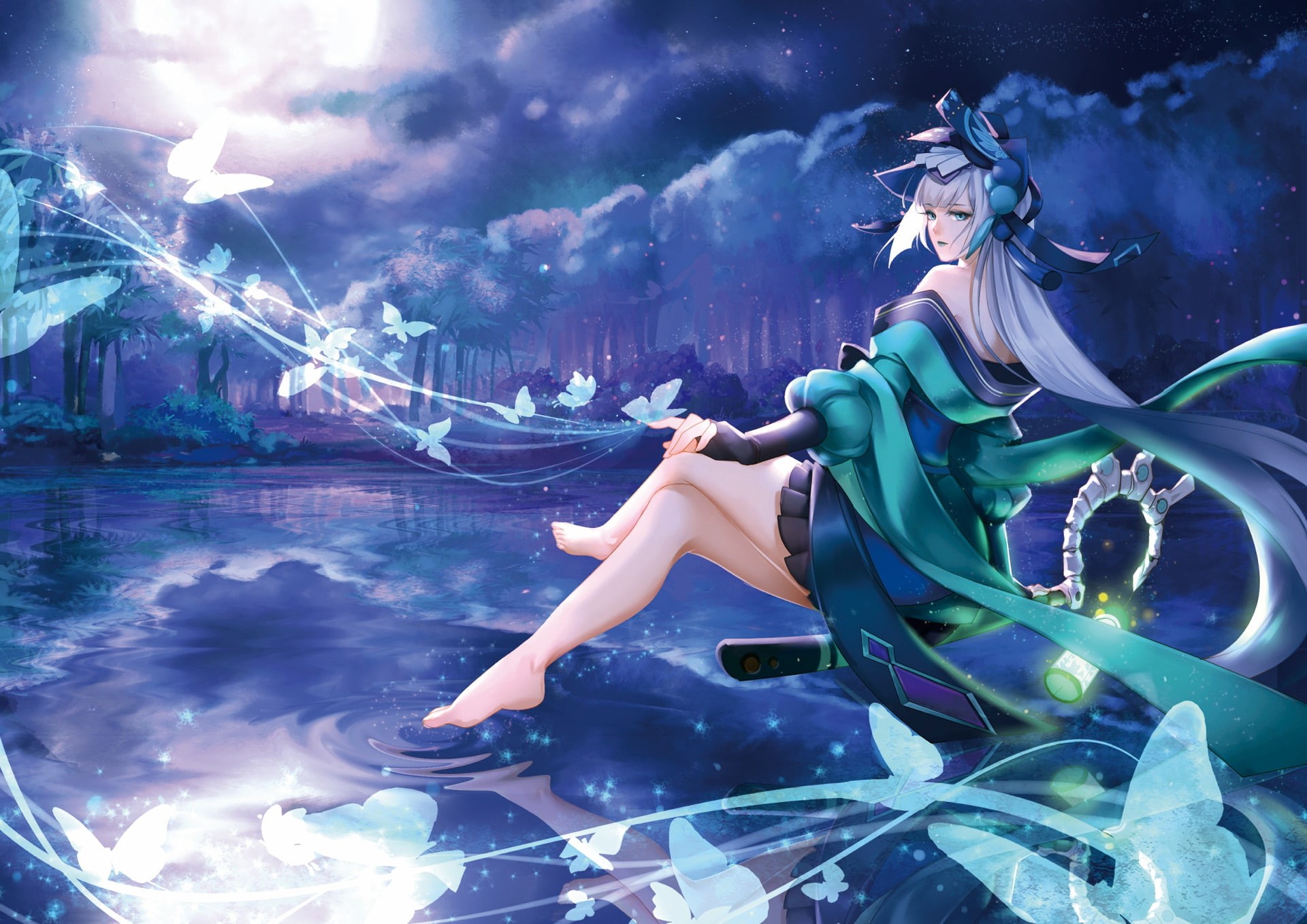 Onmyouji, Anime, 1080P, Aoandon (Onmyoji), HD Wallpaper