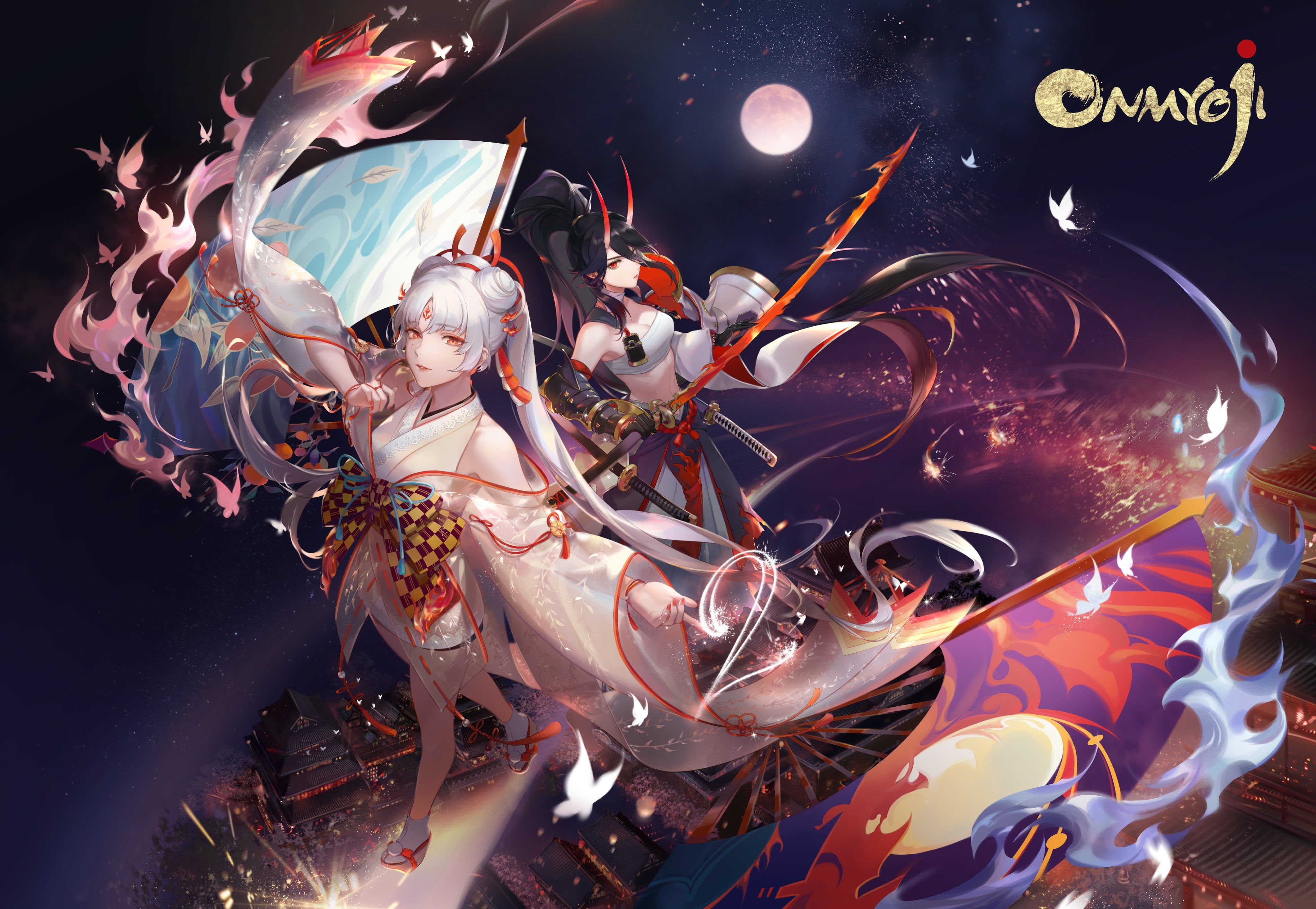 4K, anime, Onmyoji, Callarin, anime girls, HD Wallpaper