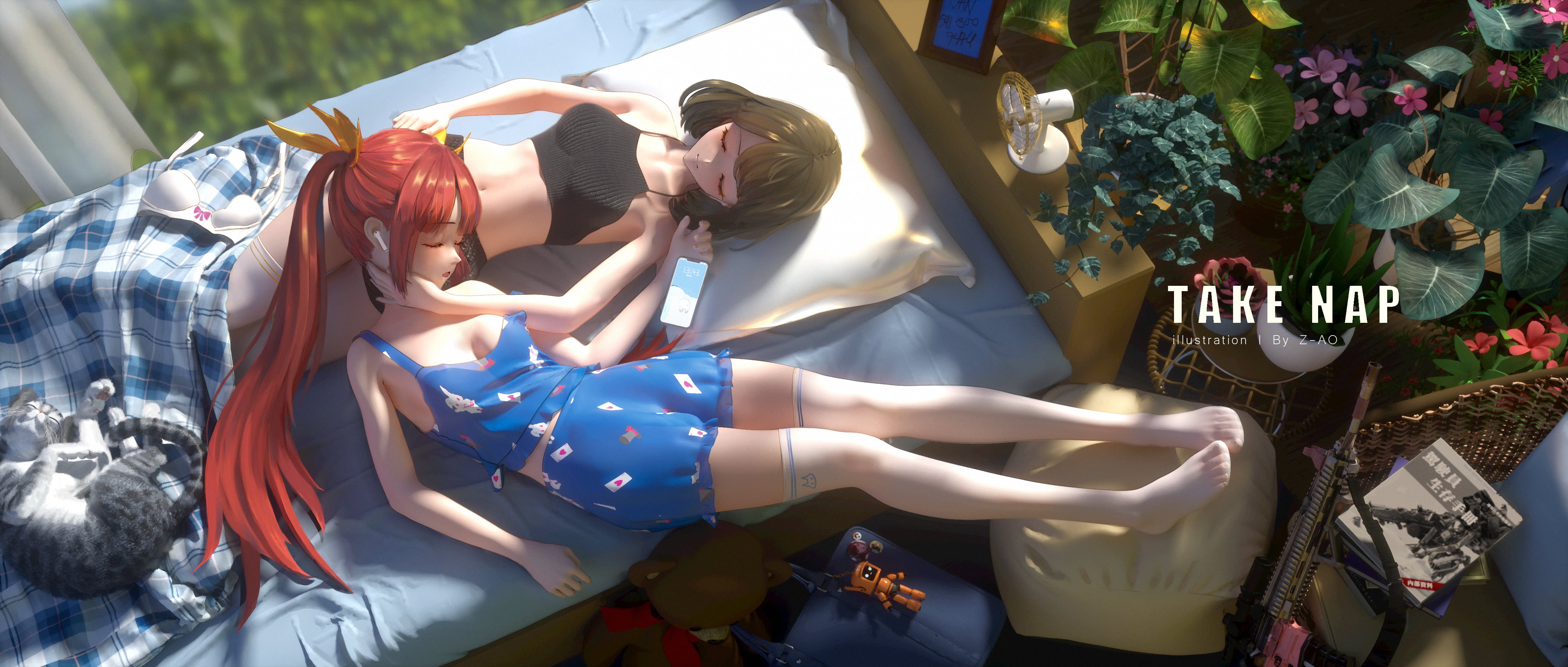 4K, anime, anime girls, Z-AO, HD Wallpaper