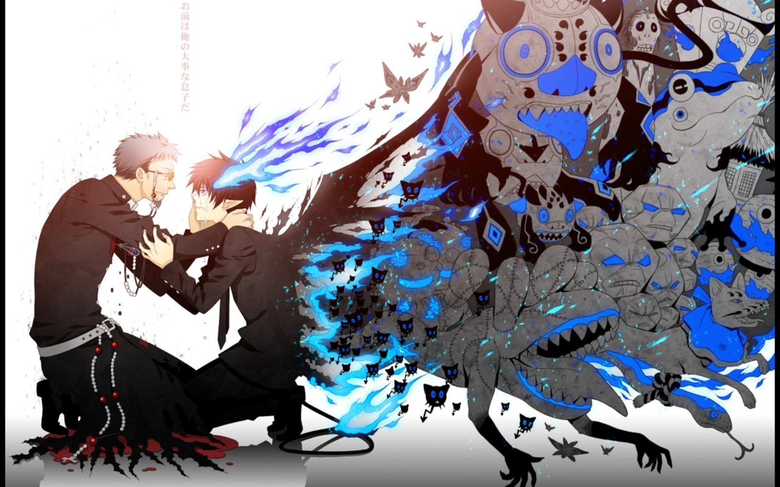 creativity, adult, decoration, men, nature, Okumura Rin, standing, front view, casual clothing, representation, digital composite, Blue Exorcist, real people, HD Wallpaper