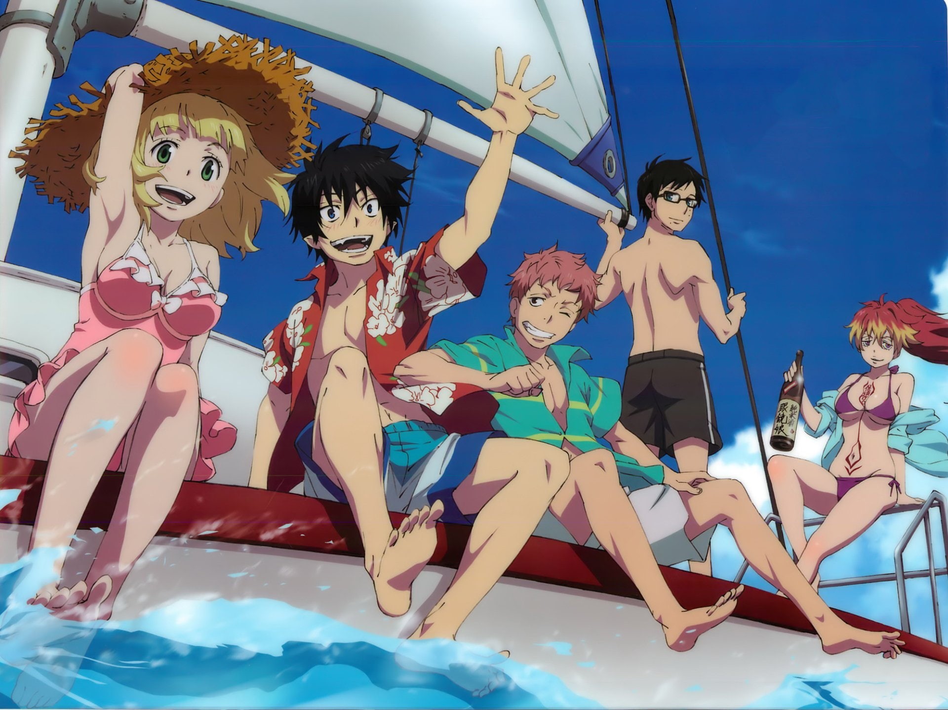 Shura Kirigakure, Anime, Rin Okumura, 1080P, Blue Exorcist, Ao No Exorcist, Yukio Okumura, Renzo Shima, Shiemi Moriyama, HD Wallpaper
