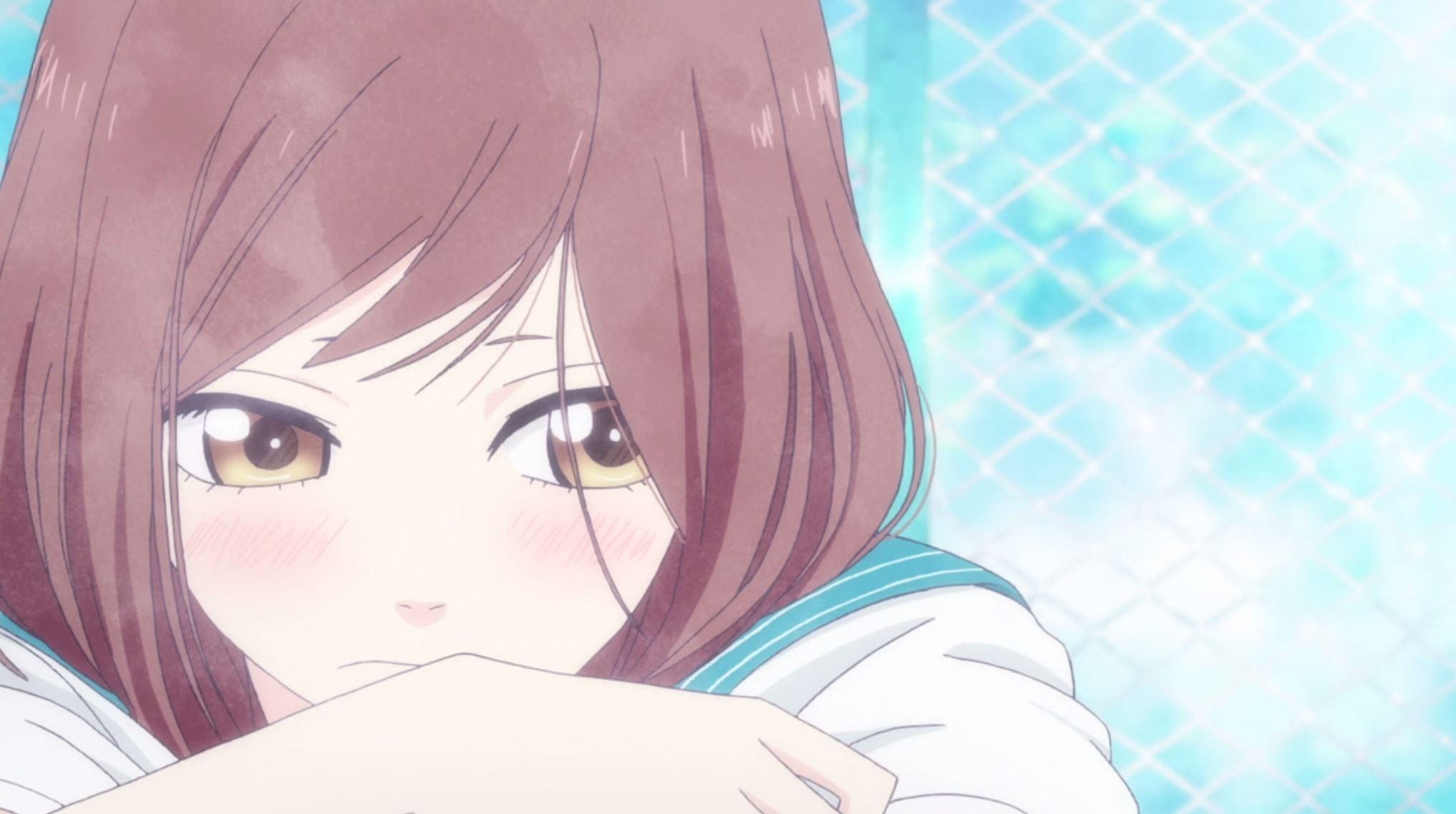 leisure activity, one person, beauty, Ao Haru Ride, glasses, looking away, body part, indoors, anime, young women, women, human body part, obscured face, HD Wallpaper