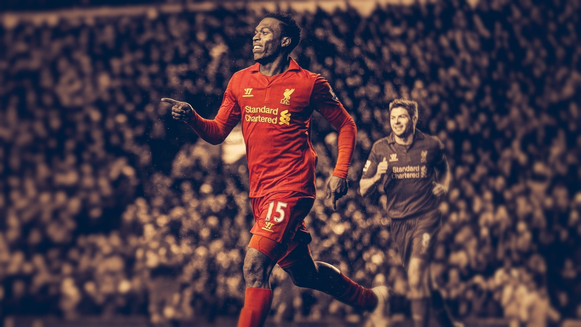 soccer, 1080P, females, men, Daniel Sturridge, walking, competition, emotion, red, sleeved, young adult, sport , s, group of people, sport, Steven Gerrard, HD Wallpaper
