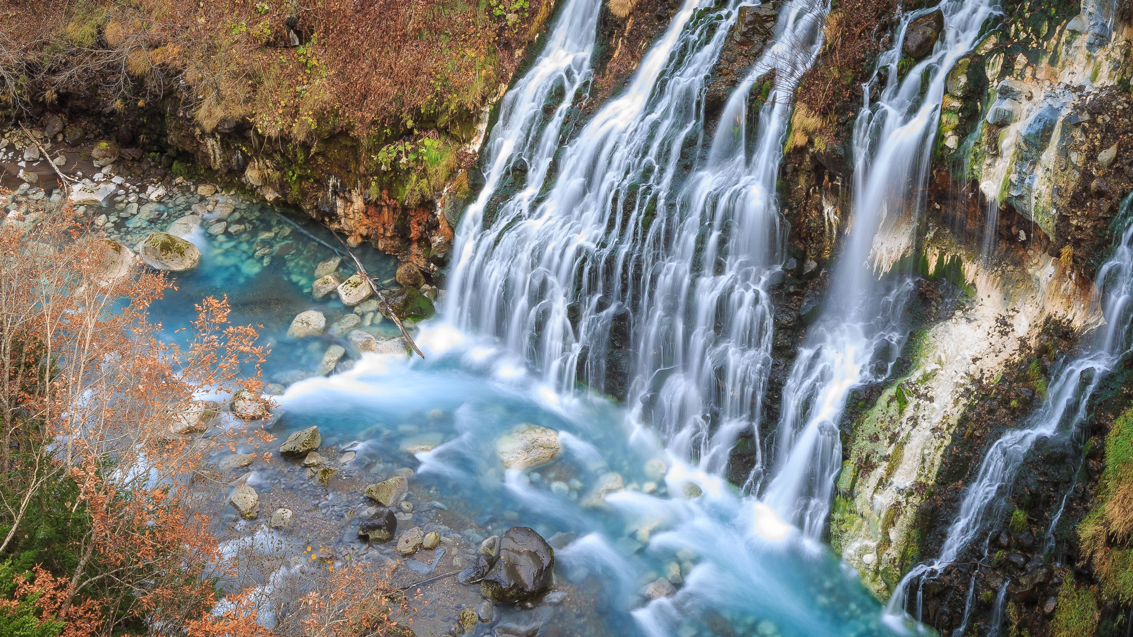 forest, land, non-urban scene, hd, day, stream - flowing water, outdoors, beauty in nature, falling water, environment, flowing, long exposure, HD Wallpaper