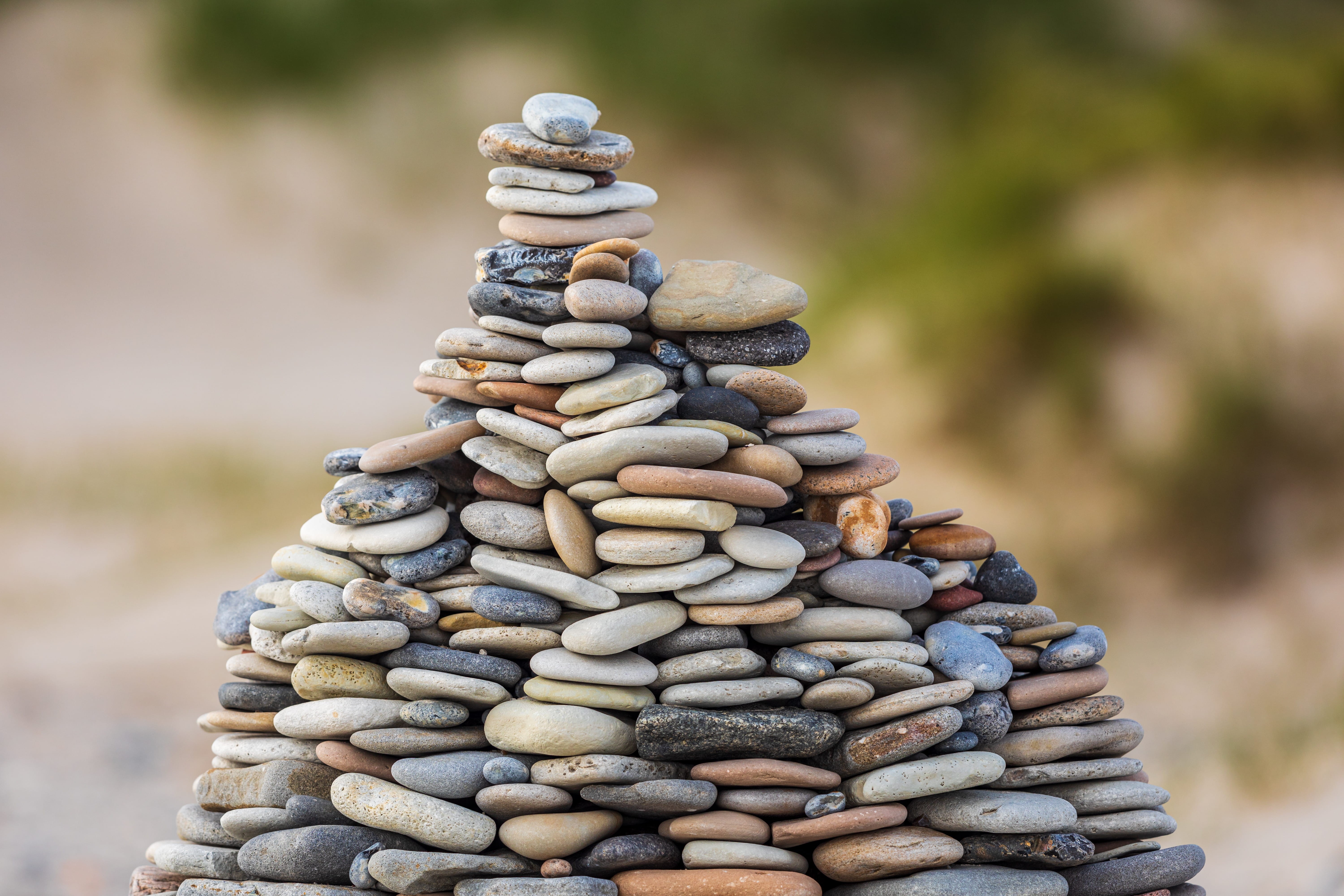 zen-like, solid, food, tranquility, no people, pebble, germany, stack, 5K, pile, day, nature, balance, pollen, plant, trust, vegetable, flagstone, pyramid, HD Wallpaper