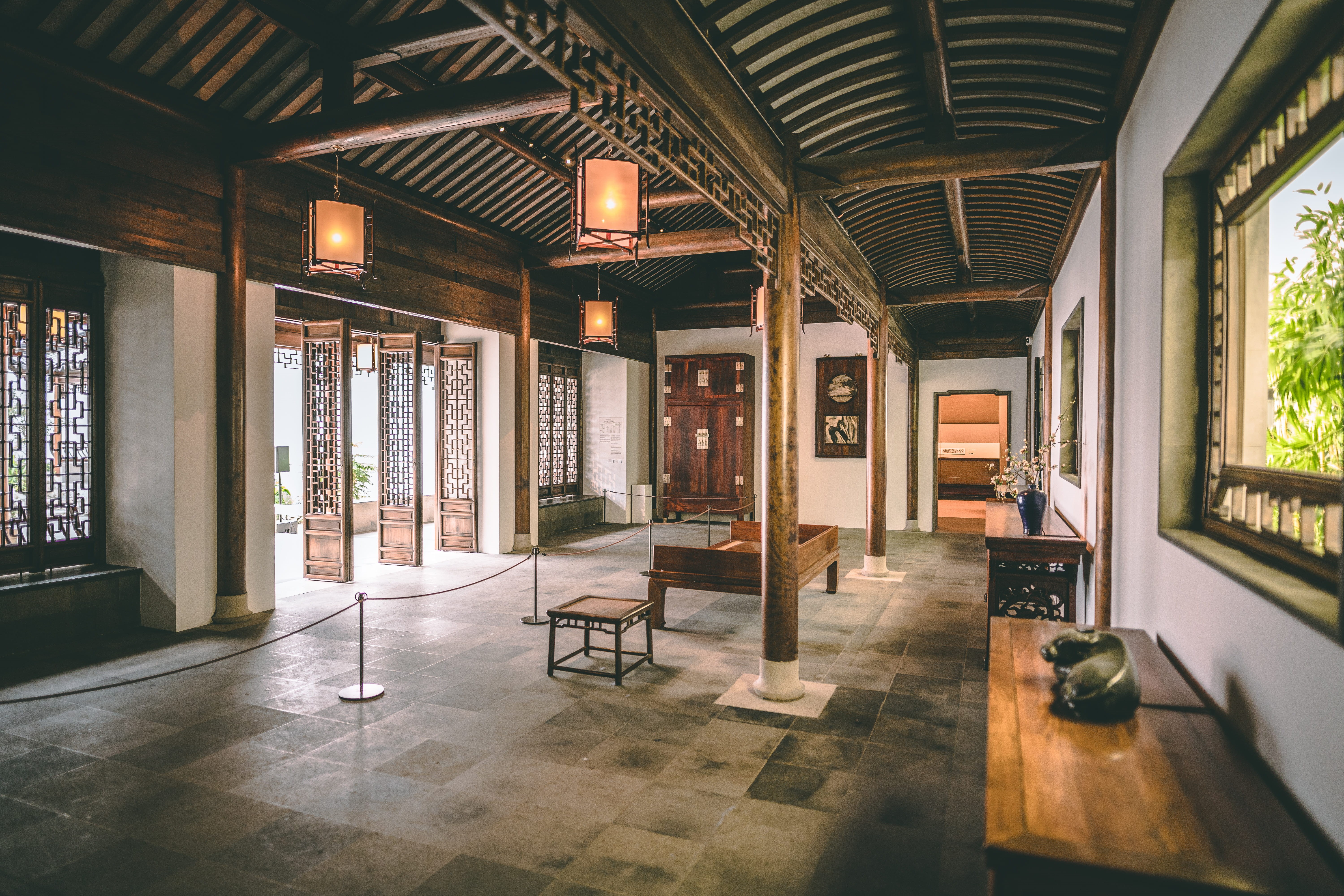 lighting equipment, architecture, floor, ornate, architectural column, bench, patio, housing, arcade, building, no people, built structure, 5K, luxury, HD Wallpaper