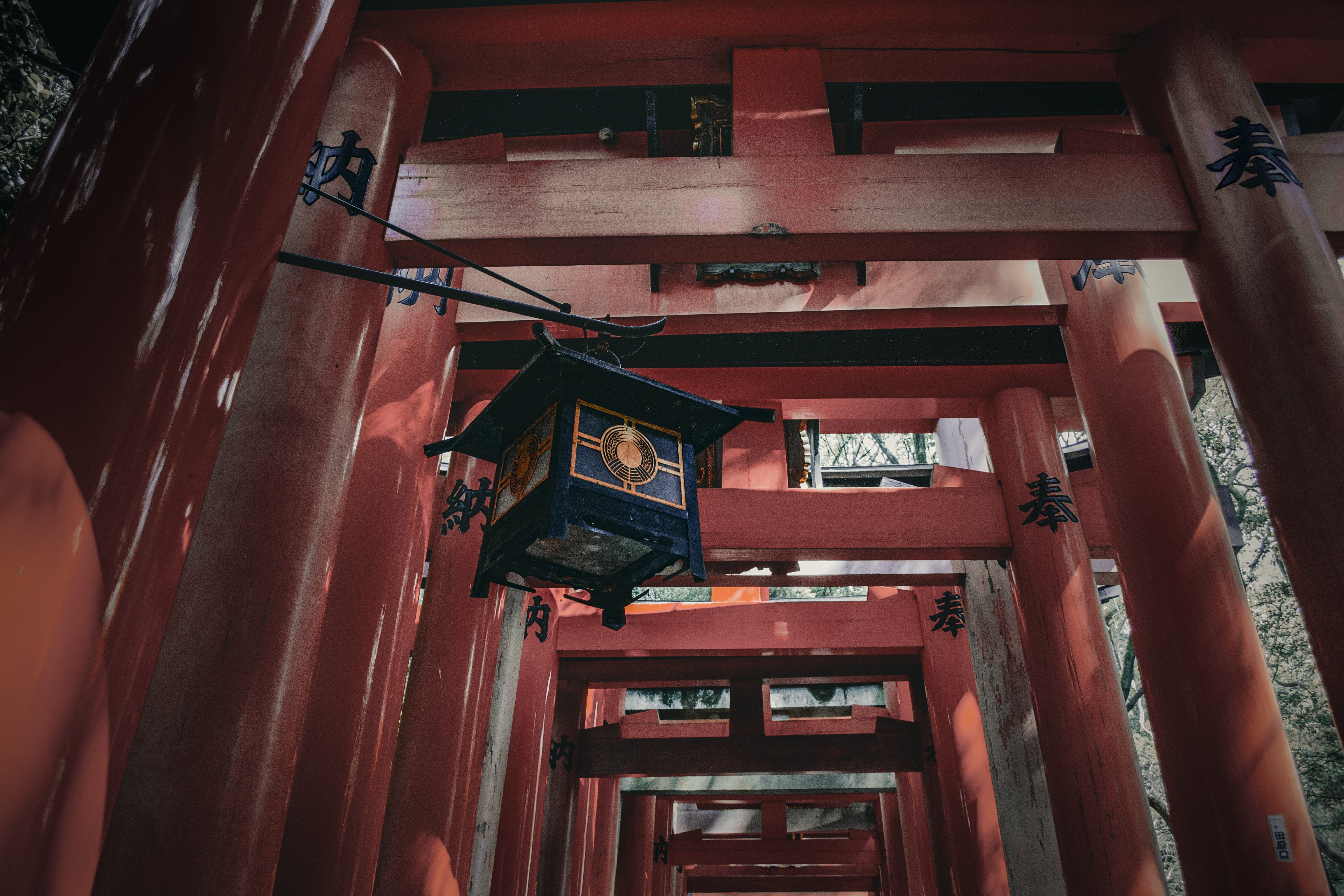 day, pillar, pipeline, temple, text, outdoors, kennel, place of worship, architecture, wood - material, low angle view, red, building, religion, no people, HD Wallpaper