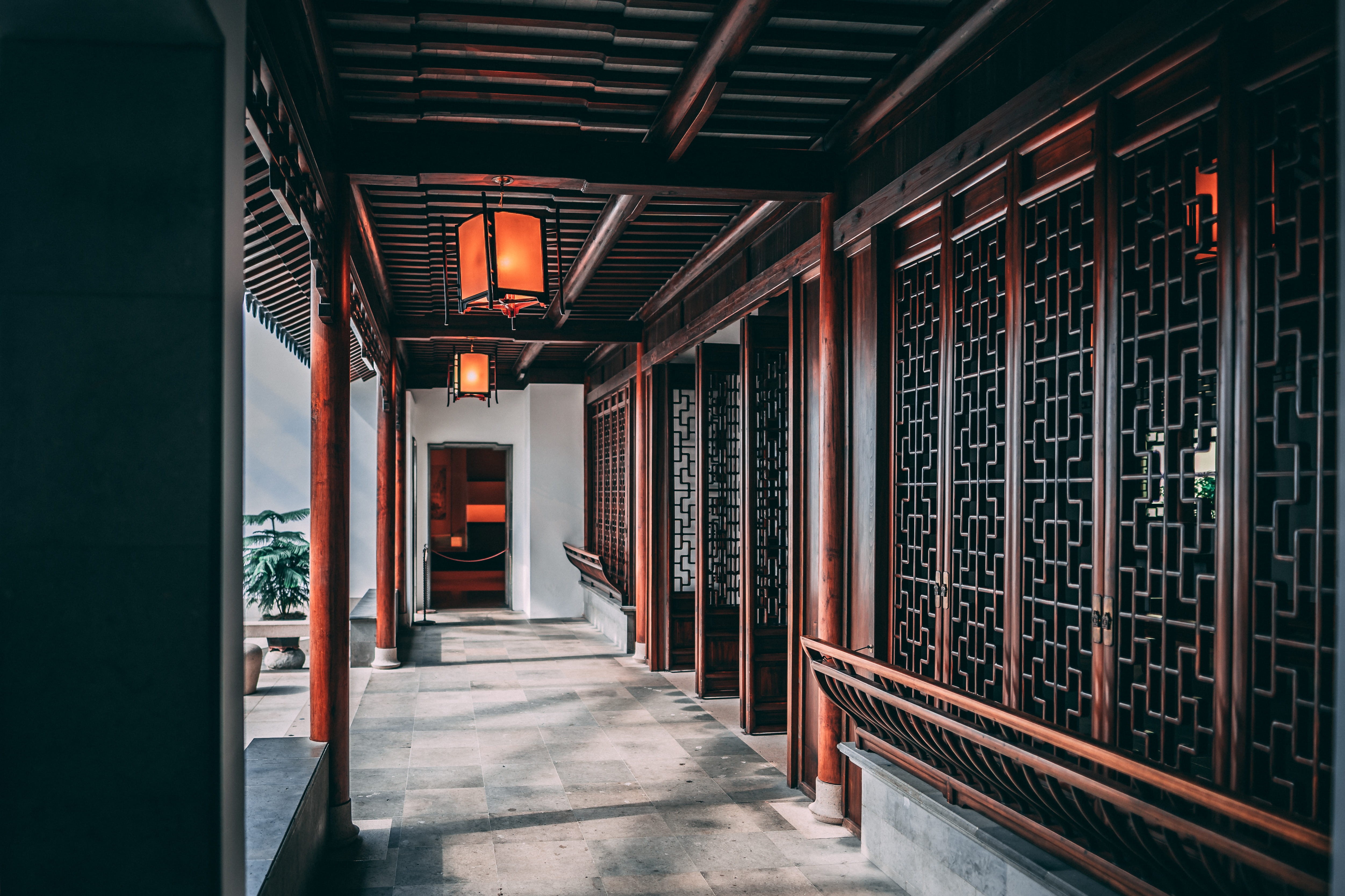 frame, empty, in a row, porch, diminishing perspective, illuminated, lighting equipment, architecture, built structure, flooring, door, handrail, the way forward, HD Wallpaper