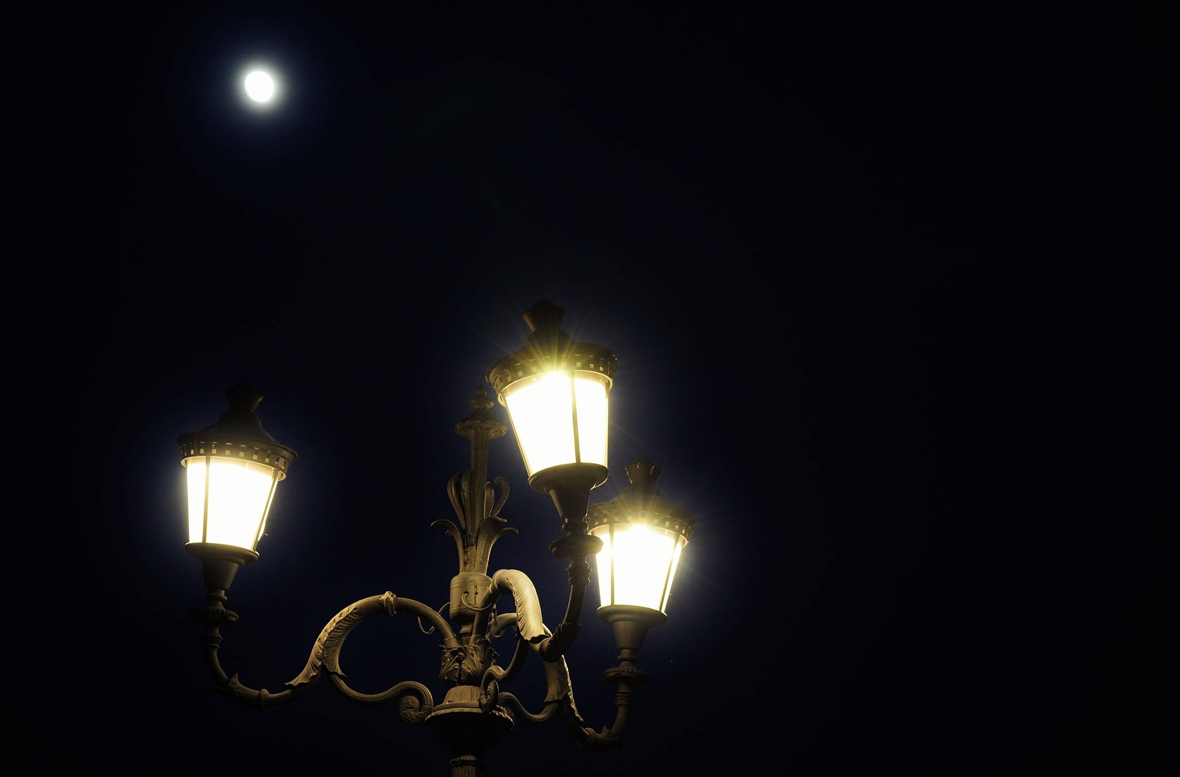 indoors, lighted, glowing, nighttime, gray, light - natural phenomenon, no people, electricity, copy space, dark, lighting equipment, chandelier, street, HD Wallpaper