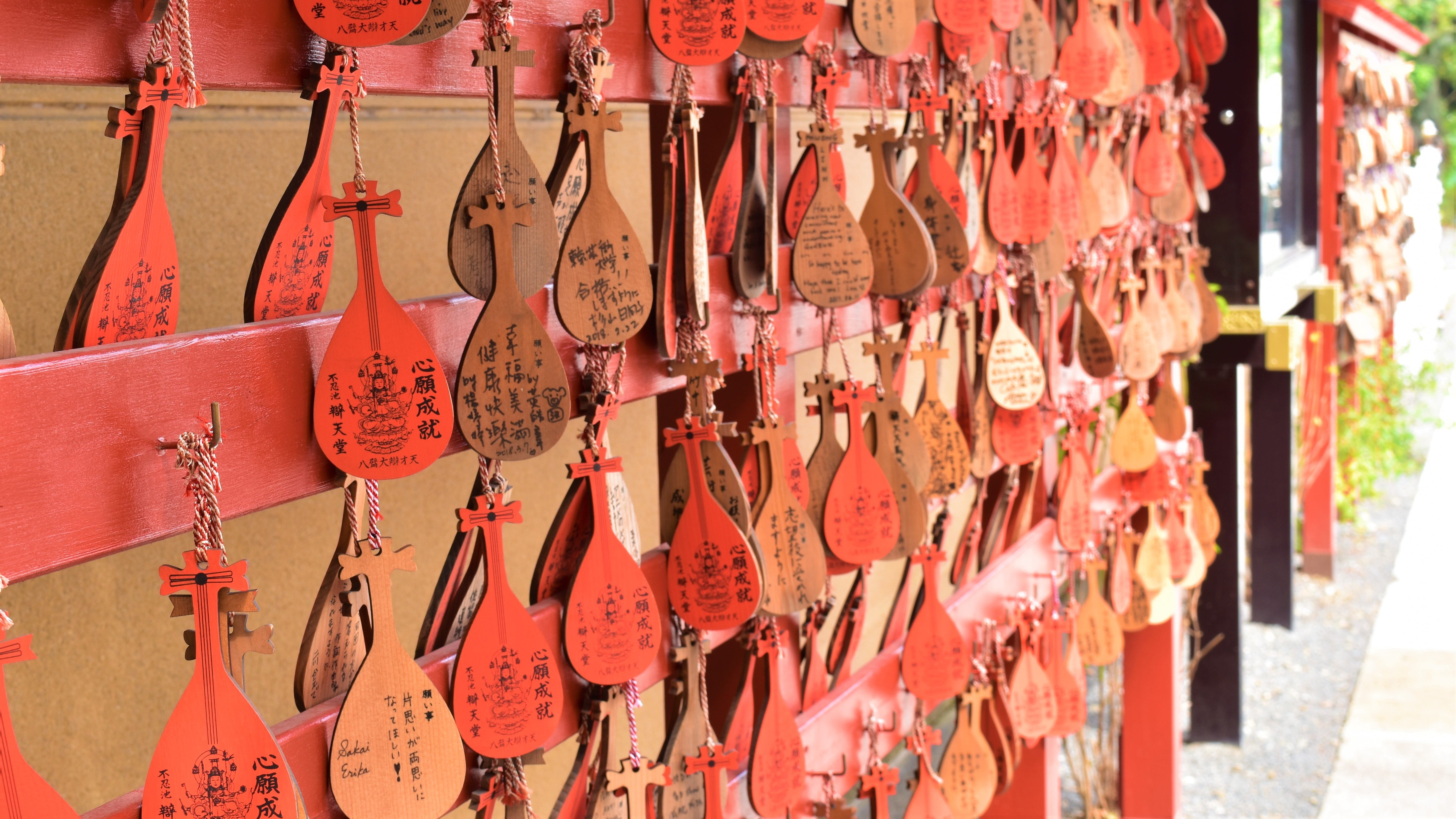 script, temple, large group of objects, no people, choice, for sale, asia, culture, shintoism, in a row, abundance, kyoto, market, 5K, japan, text, hanging, HD Wallpaper
