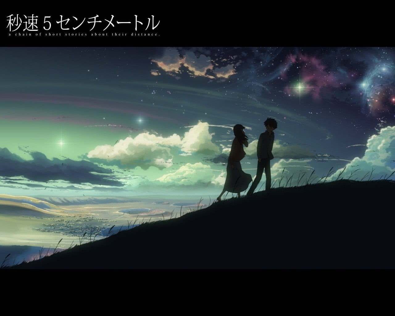 outdoors, transfer print, auto post production filter, cloud - sky, water, standing, two people, digital composite, Makoto Shinkai , people, nature, sea, HD Wallpaper