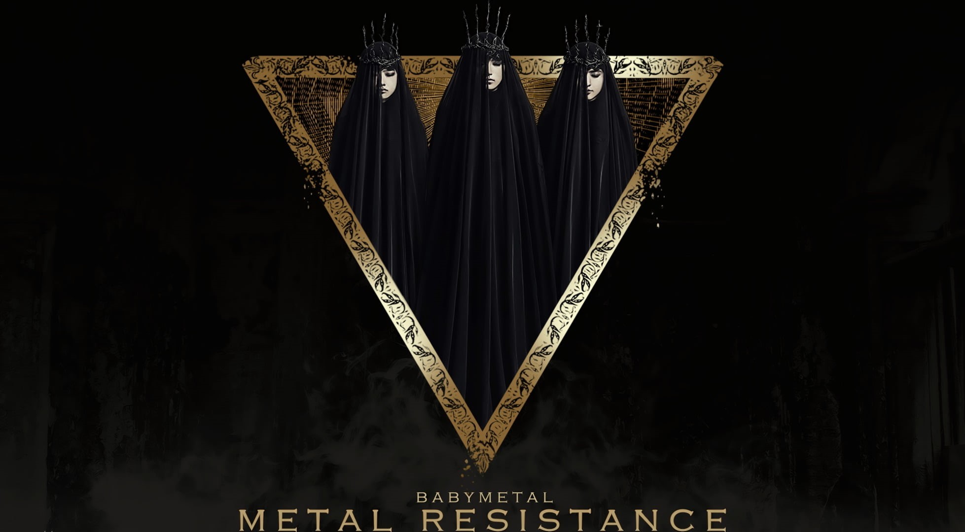 lighting equipment, black background, Japanese, pattern, Babymetal, Yui-METAL, illuminated, art and craft, still life, Su-METAL, stage, silver colored, HD Wallpaper
