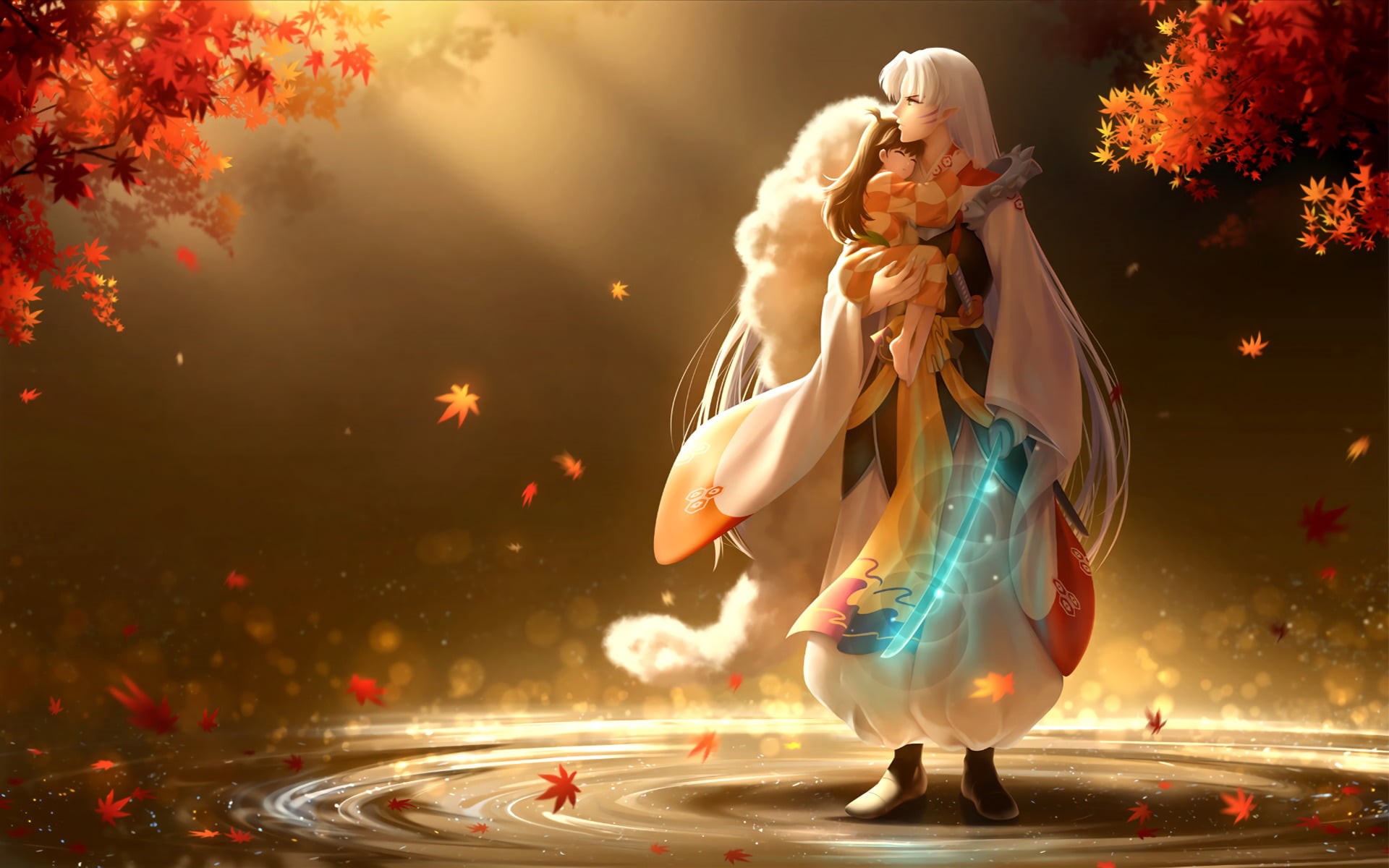 holding, InuYasha, women, real people, Rin (InuYasha), dancing, leisure activity, celebration, one person, festival, 1080P, hairstyle, street, HD Wallpaper