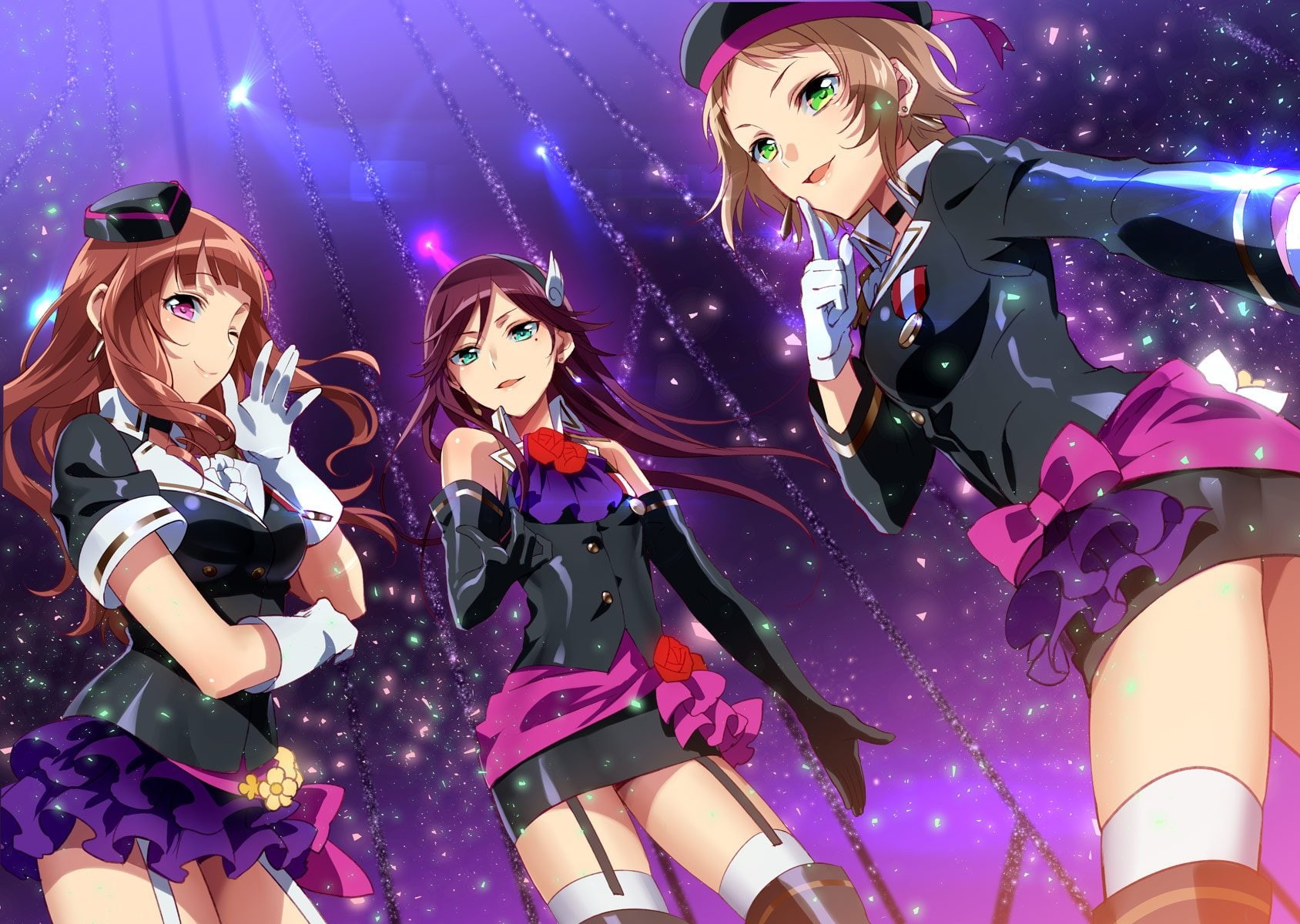 murakami, thighhighs, love, belt, yuichi, live!, dress, 720P, garter, stockings, HD Wallpaper