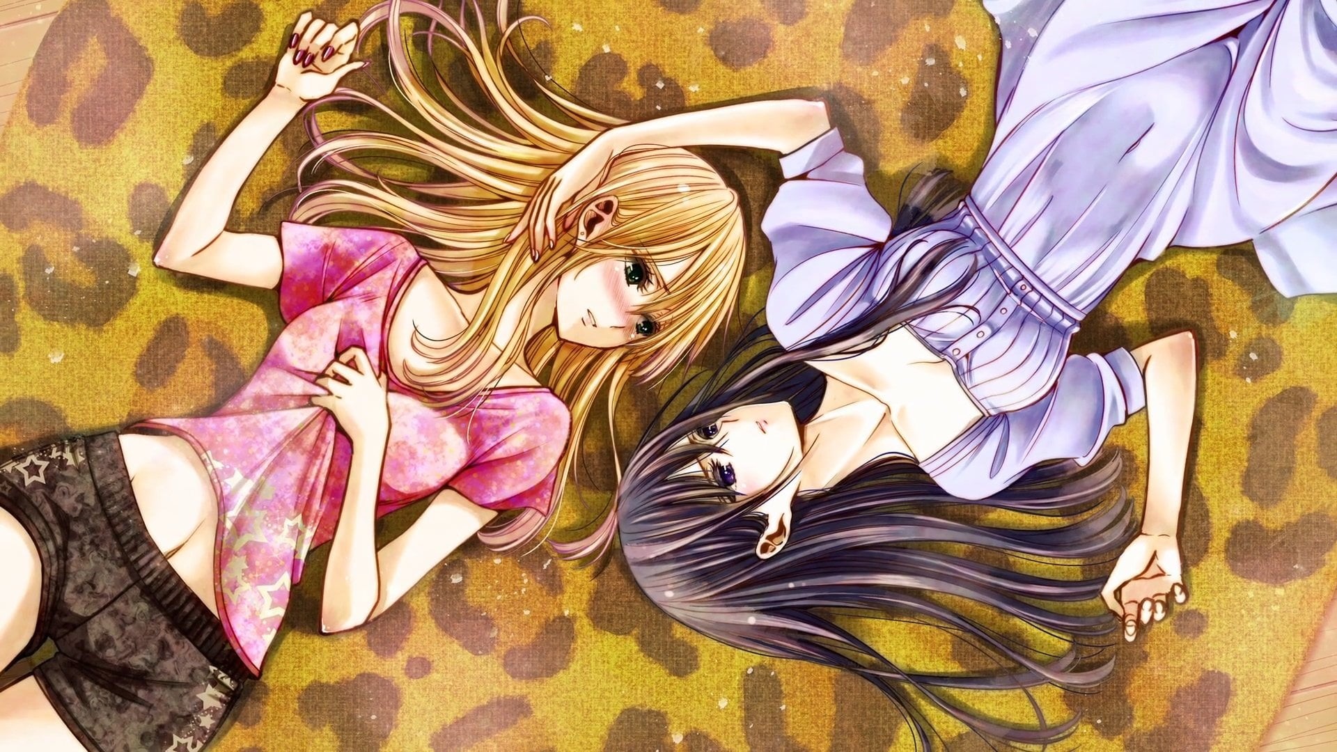 still life, no people, Citrus, bed, close-up, indoors, art and craft, Mei Aihara, human representation, shoe, multi colored, representation, pattern, Anime, HD Wallpaper