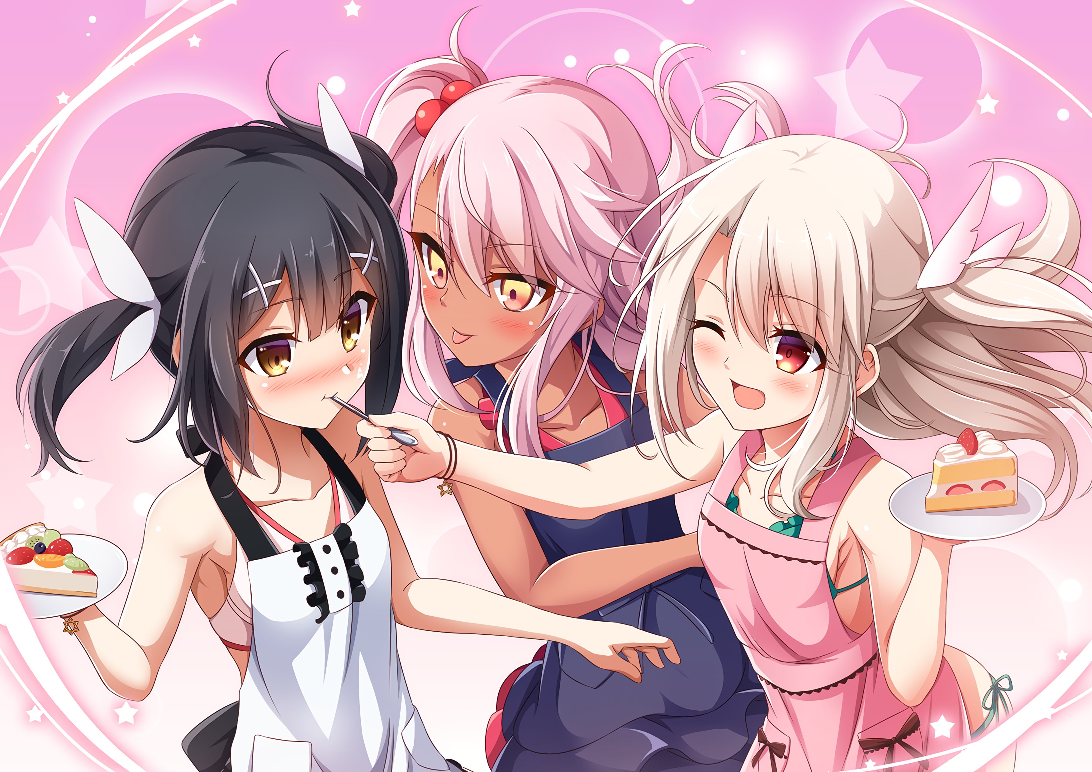 beauty, portrait, hairstyle, front view, young women, anime girls, Fate Series, representation, indoors, Illyasviel von Einzbern, girls, 2K, women, lifestyles, HD Wallpaper