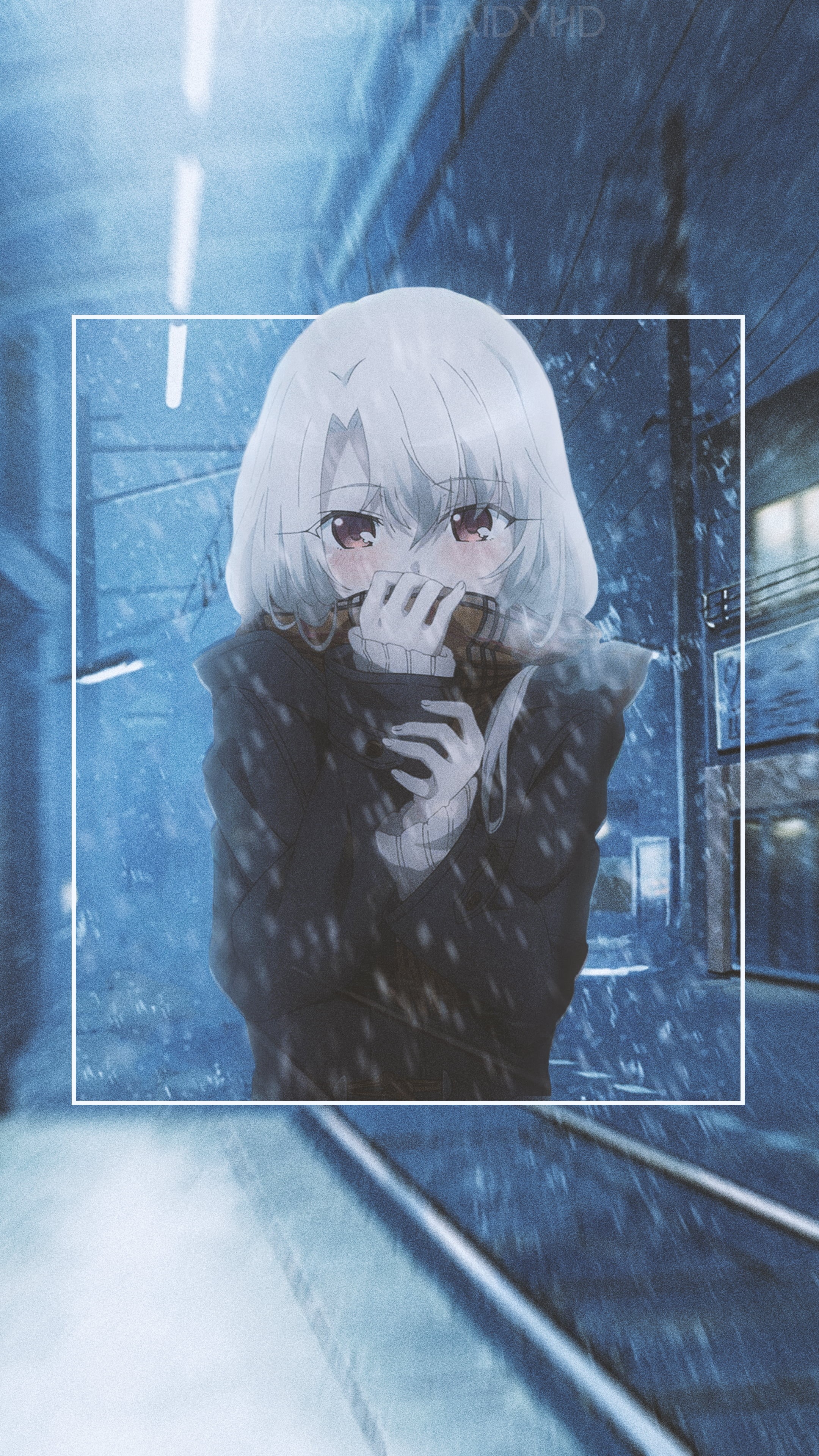 anime girls, anime, picture-in-picture, 4K, snow, cold, Illyasviel von Einzbern, Fate/kaleid liner Prisma Illya, Phone HD Wallpaper