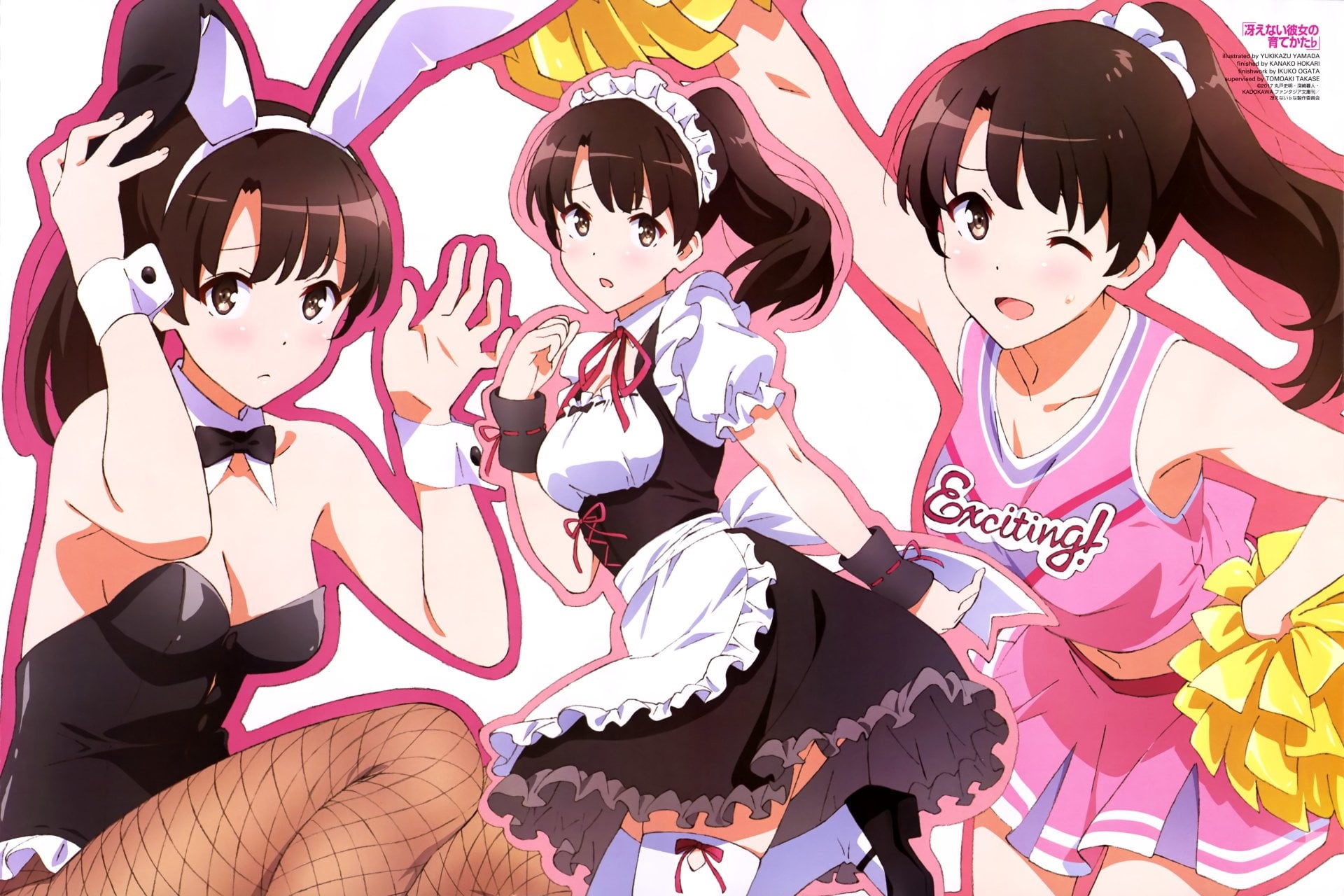 amusement park, leisure activity, women, real people, Saekano: How to Raise a Boring Girlfriend, indoors, representation, people, disguise, 1080P, arts culture and entertainment, HD Wallpaper