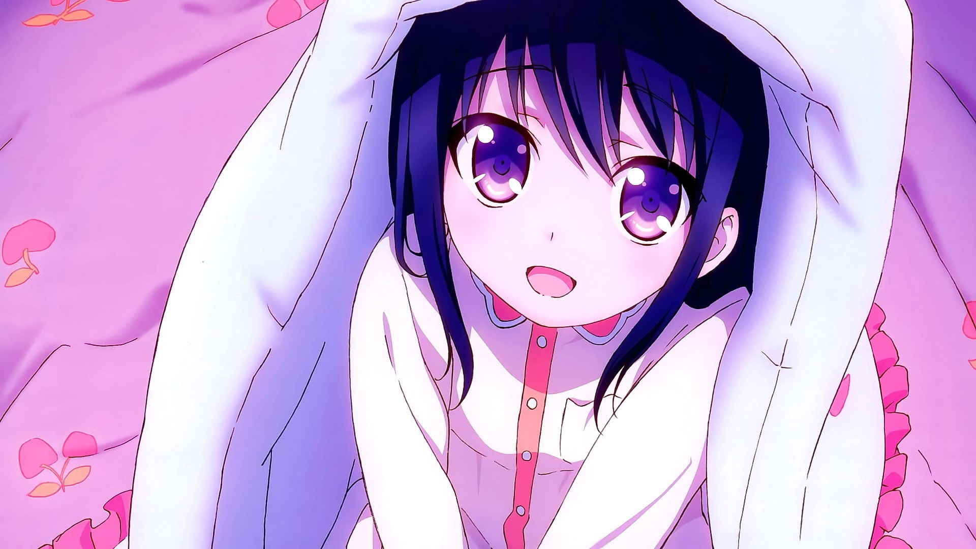 violet eyes, close-up, portrait, Charlotte (anime), anime, front view, glasses, multi colored, representation, art and craft, no people, indoors, Otosaka Ayumi, HD Wallpaper