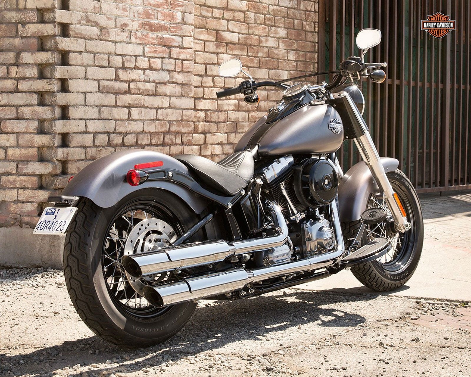 slim, harley, 2015, softail, davidson, fls, 720P, HD Wallpaper