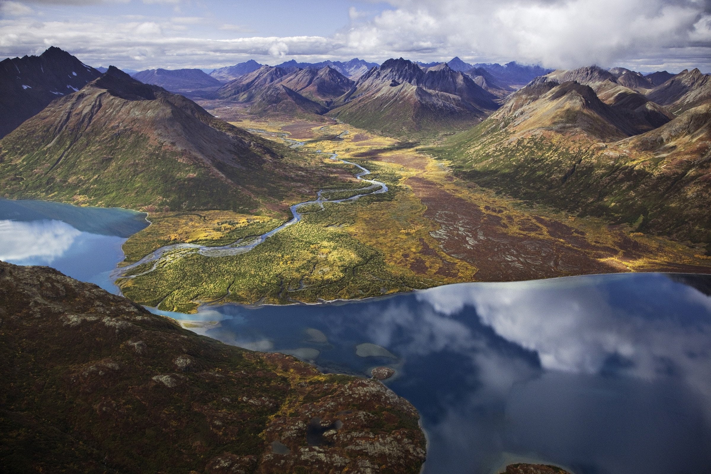 reflection, 1080P, mountains, lake, bristol, bay, alaska, HD Wallpaper