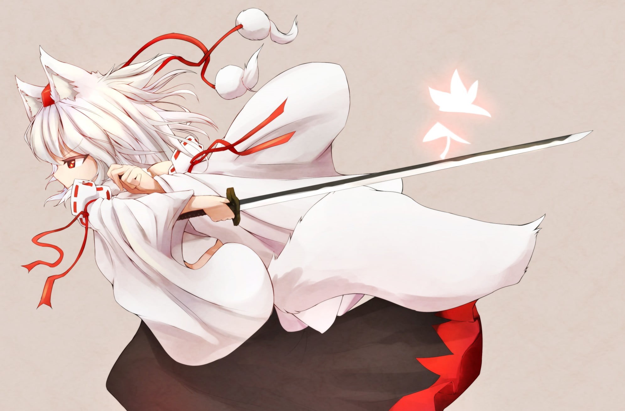 waist up, creativity, young women, burning, 1080P, white color, art and craft, flame, one person, lifestyles, candle, adult, glowing, wolf girls, sword, HD Wallpaper