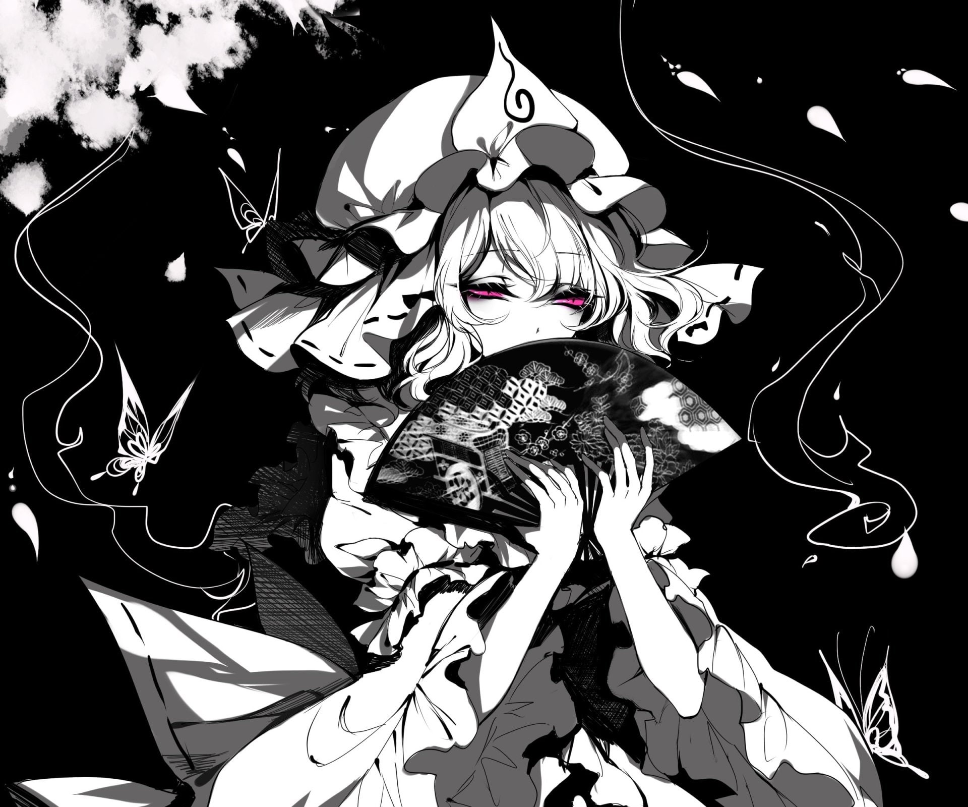 Anime, Yuyuko Saigyouji, Touhou, 1080P, HD Wallpaper