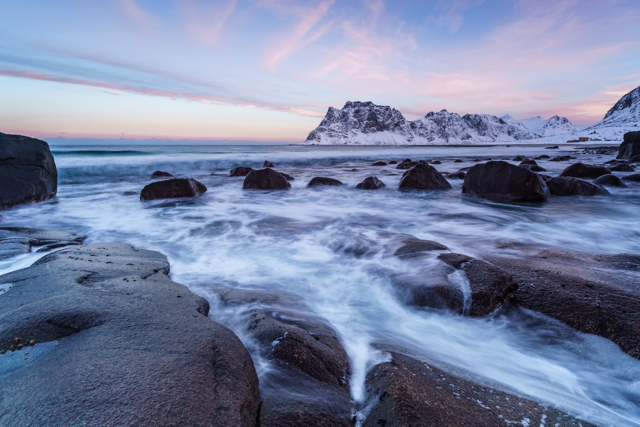nature, Beach, photography, dusk, landscape, 1080P, Makro, alps, outdoors, seascape, body, Lofoten Islands, boulders, landscape photography, rock - Object, HD Wallpaper