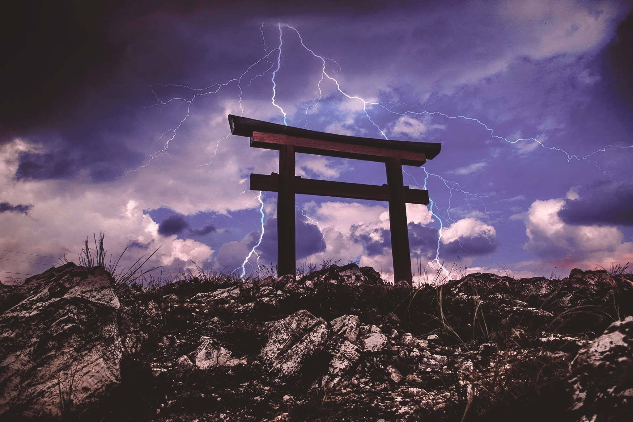 no people, nature, outdoors, 1080P, storm cloud, built structure, lightning, dramatic sky, power in nature, tori, thunderstorm, land, beauty in nature, HD Wallpaper
