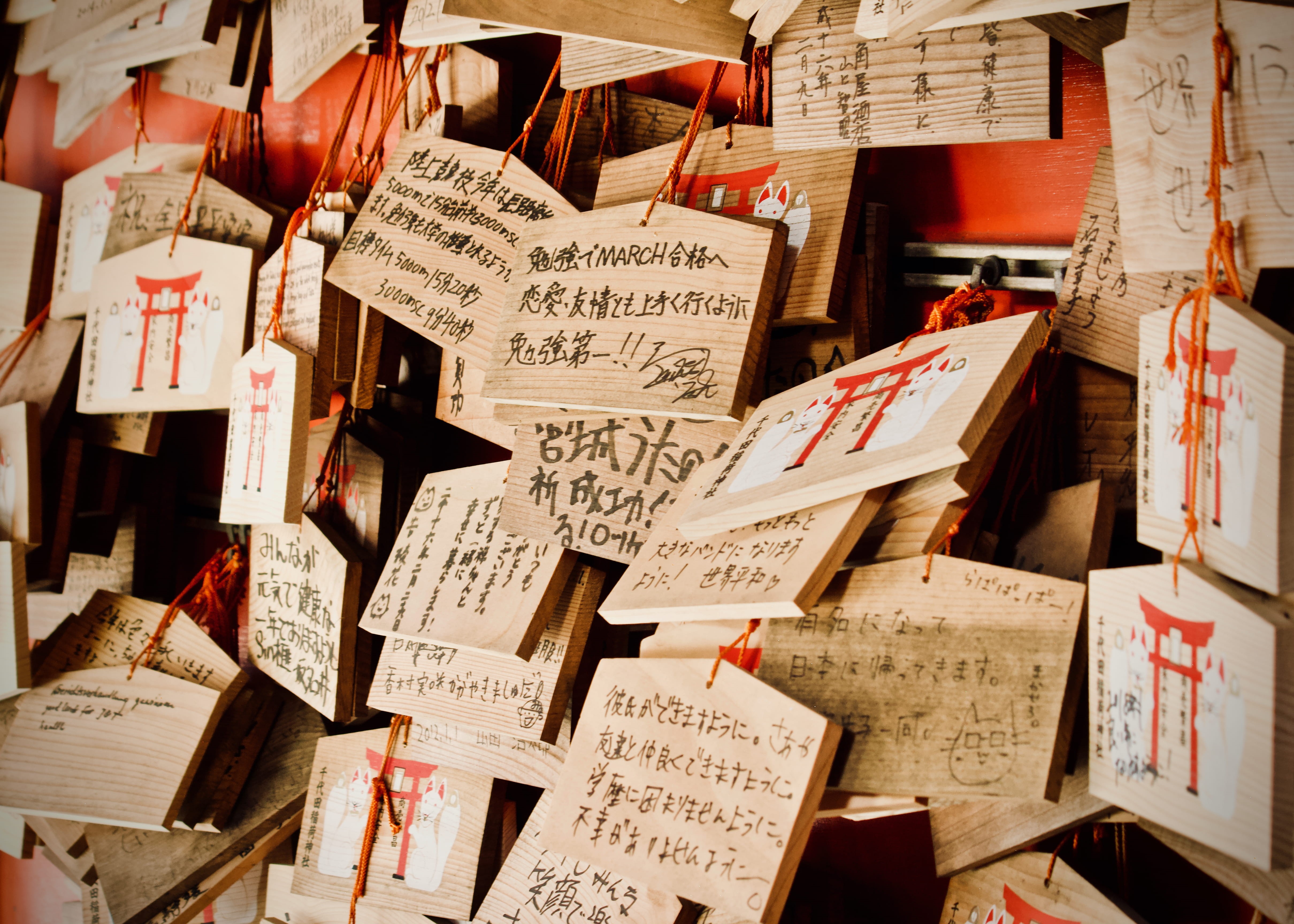 gate, japan, printed, large group of objects, 4K, information, japanese, message, luck, decor, letter, handwriting, backgrounds, diary, religion, paper, HD Wallpaper