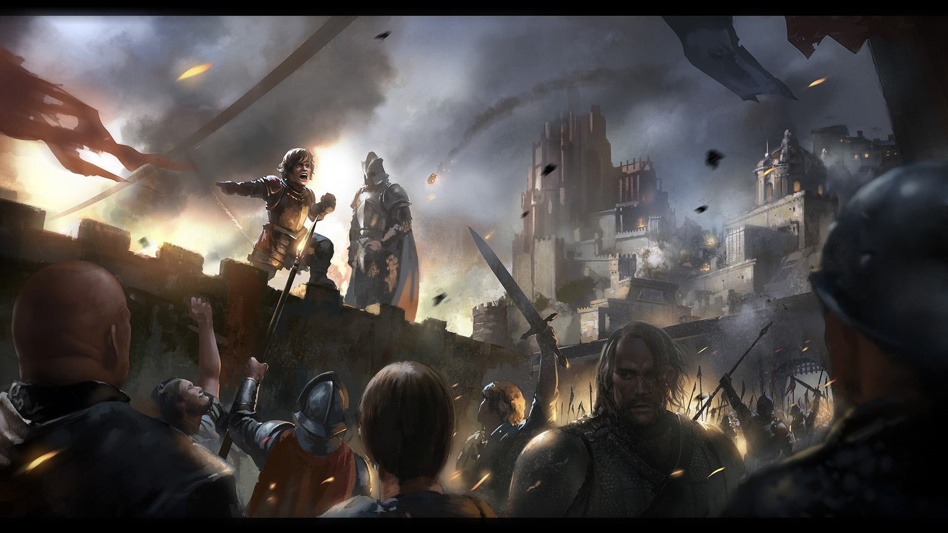 lannister, real people, evil, digital, auto post production filter, spectator, game, adult, transfer print, army, invasion, horror, women, crowd, HD Wallpaper