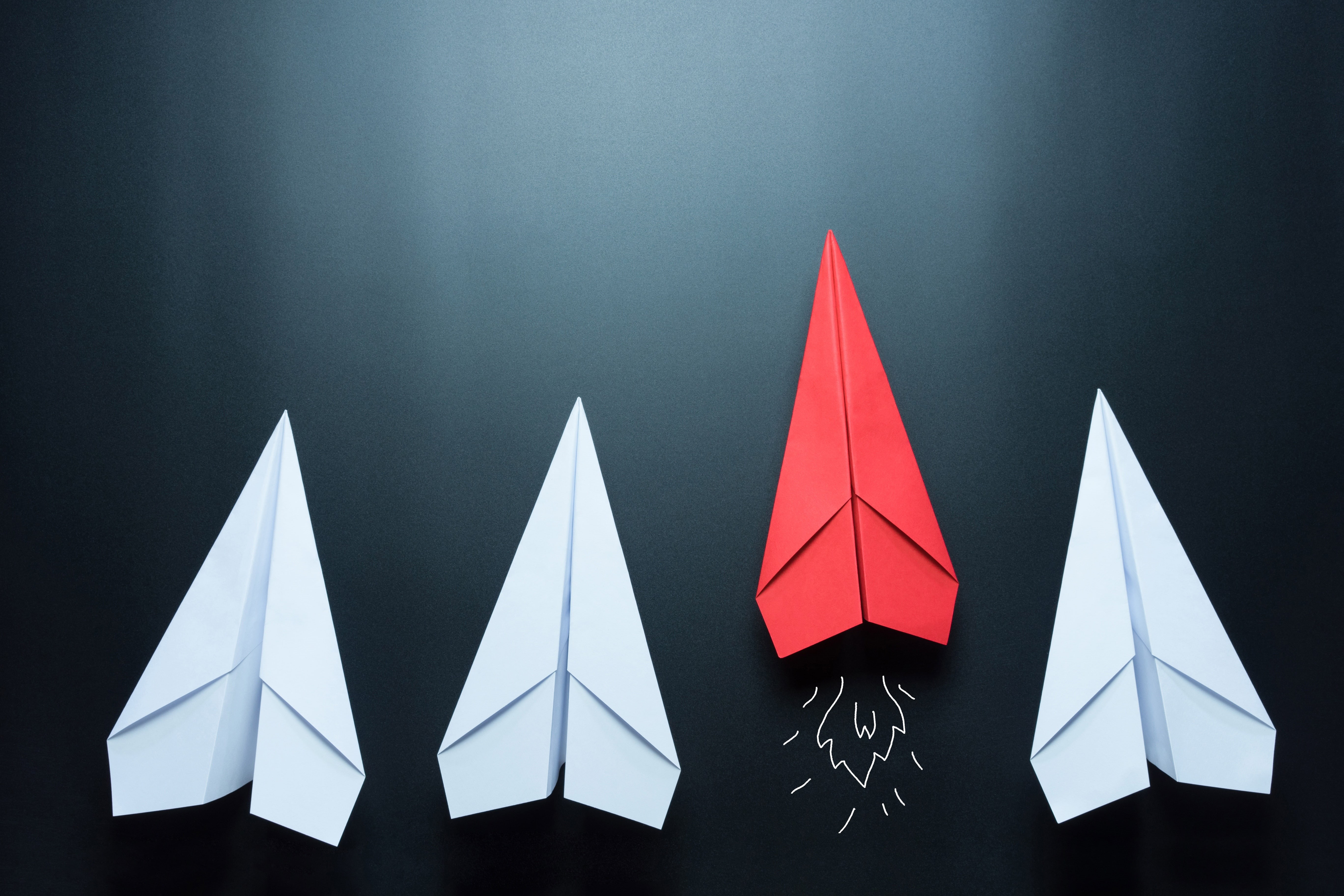 beautiful background, triangle shape, no people, close-up, paper plane, surface, one, paper airplanes is a leading led, three, red, minimalism, white color, HD Wallpaper