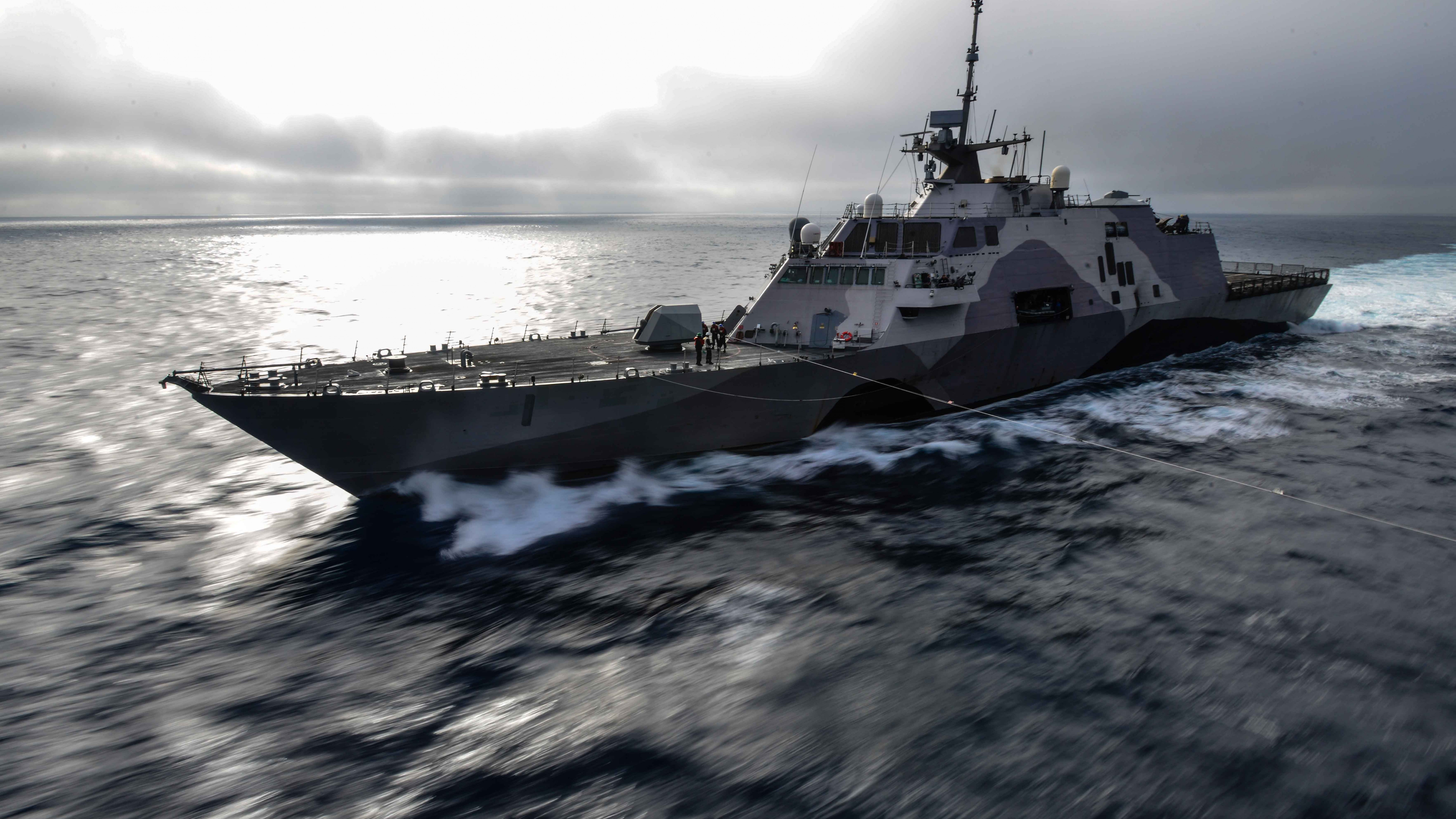 littoral combat, USS Freedom, LCS-1, USA Navy, 8K, Freedom class, lead ship, HD Wallpaper