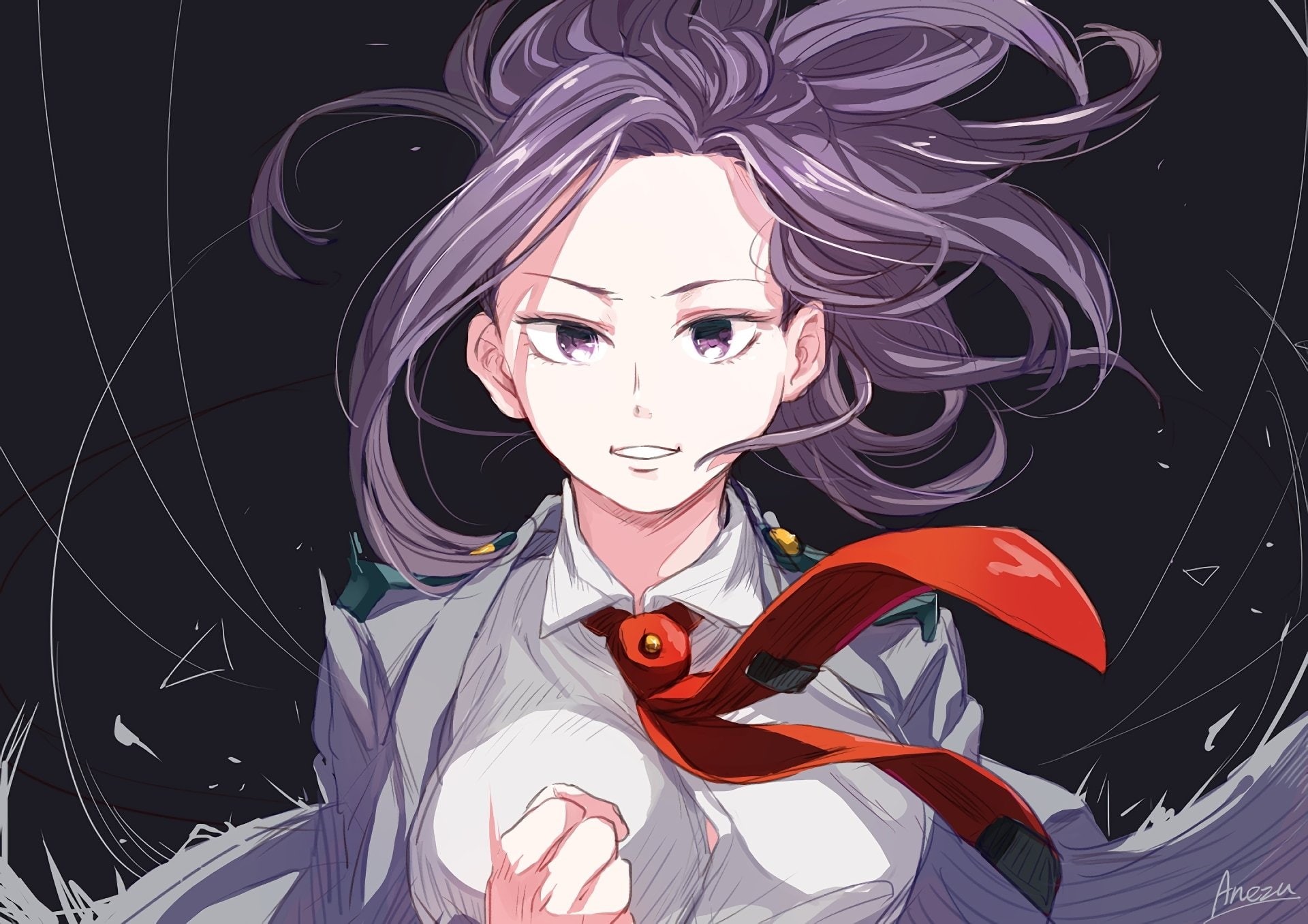 Anime, one person, front view, Momo Yaoyorozu, pattern, portrait, adult, representation, 1080P, creativity, nature, human representation, art and craft, HD Wallpaper