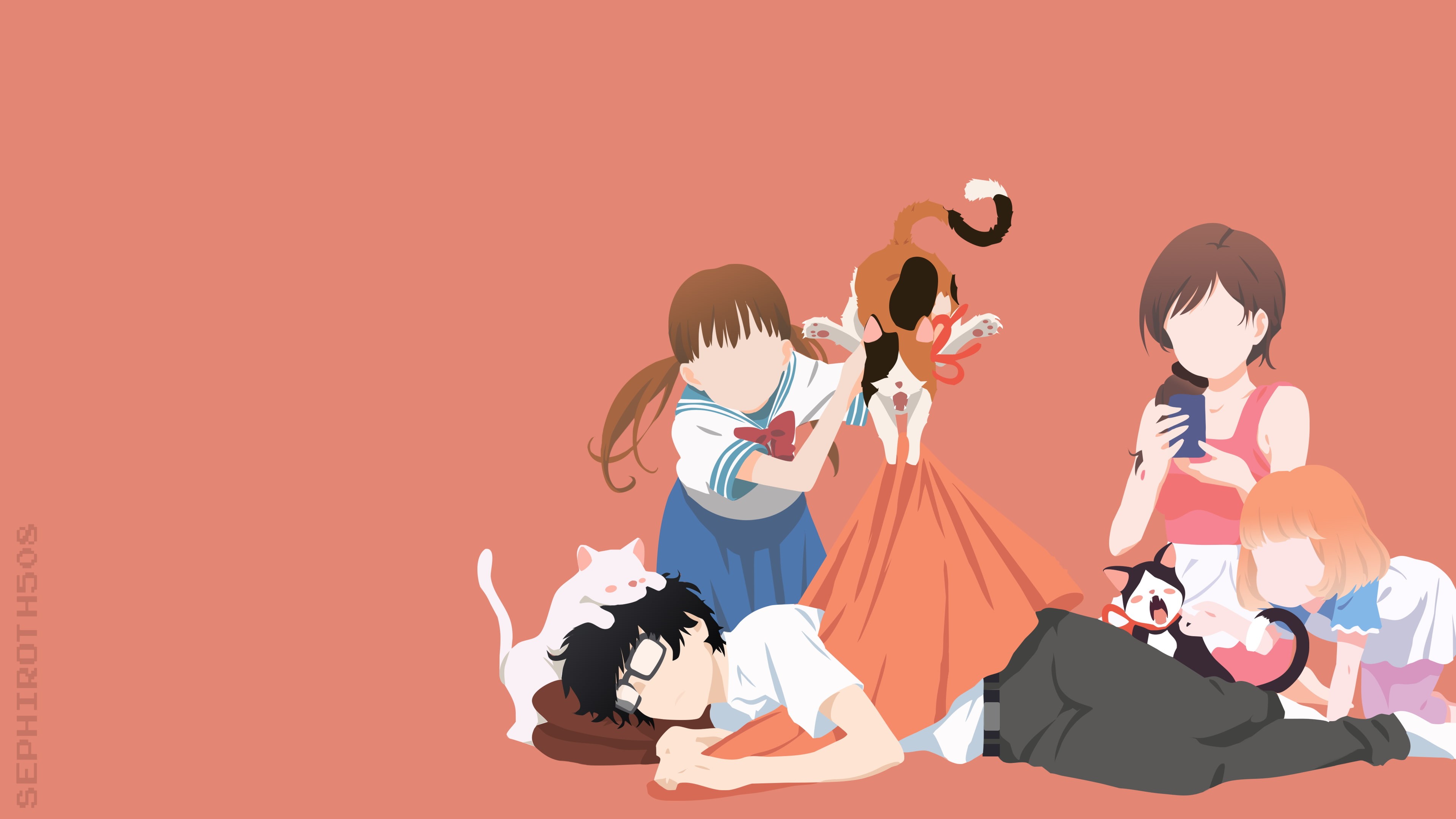 human arm, men, indoors, young adult, Kawamoto Akari, boys, Kiriyama Rei, colored background, group of people, females, people, Kawamoto Hinata, women, HD Wallpaper