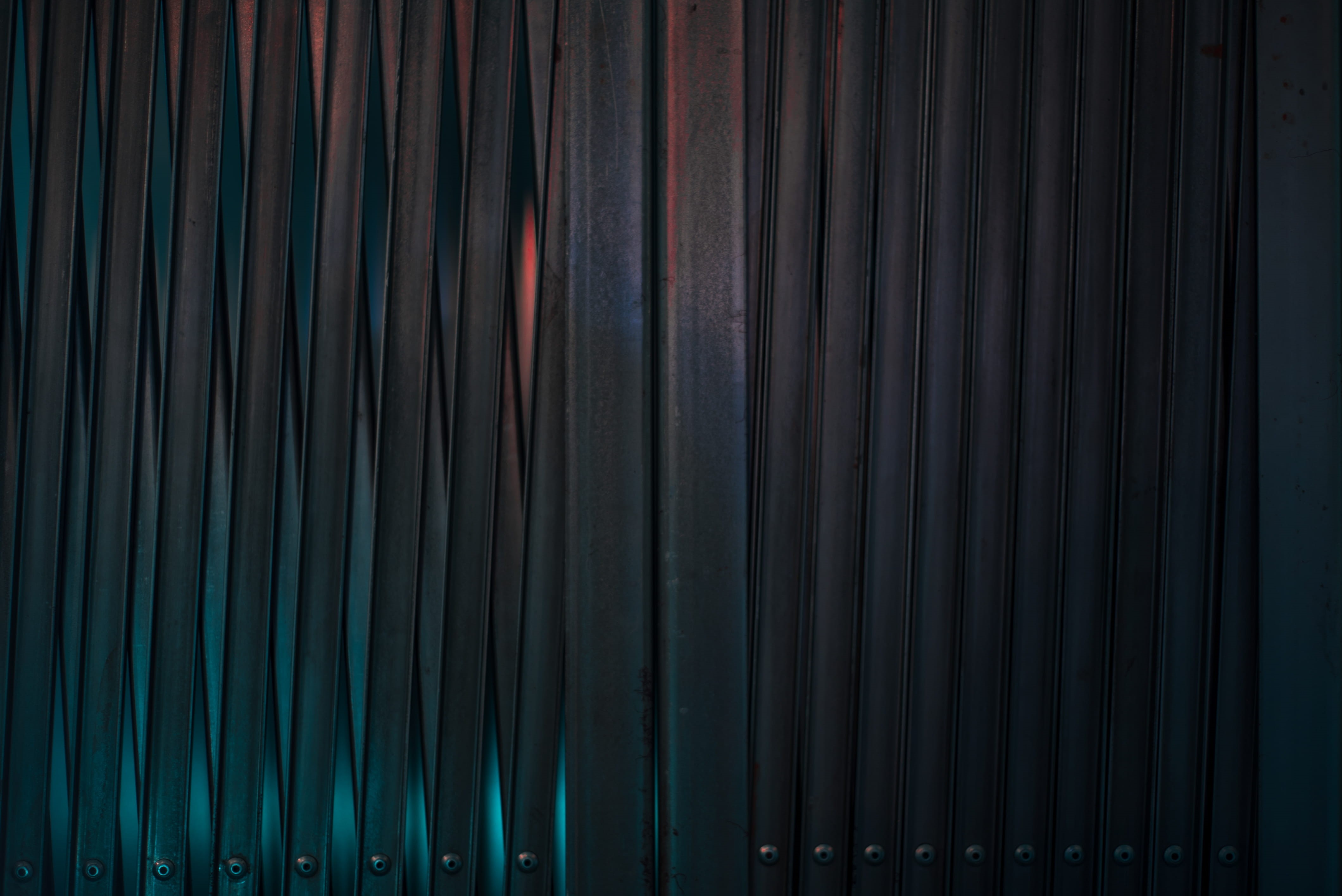 metal, music, urban, stage - performance space, texture, wall - building feature, background, close-up, abstract, red, film industry, gate, corrugated, HD Wallpaper