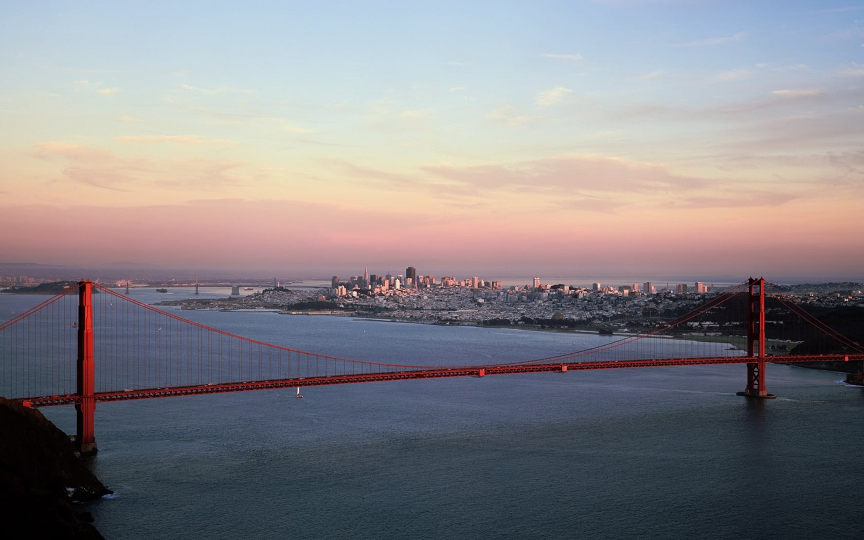 nature, bridge, travel Destinations, tourism, building exterior, dusk, golden Gate Bridge, famous Place, red, pacific Ocean, outdoors, sky, water, connection, HD Wallpaper
