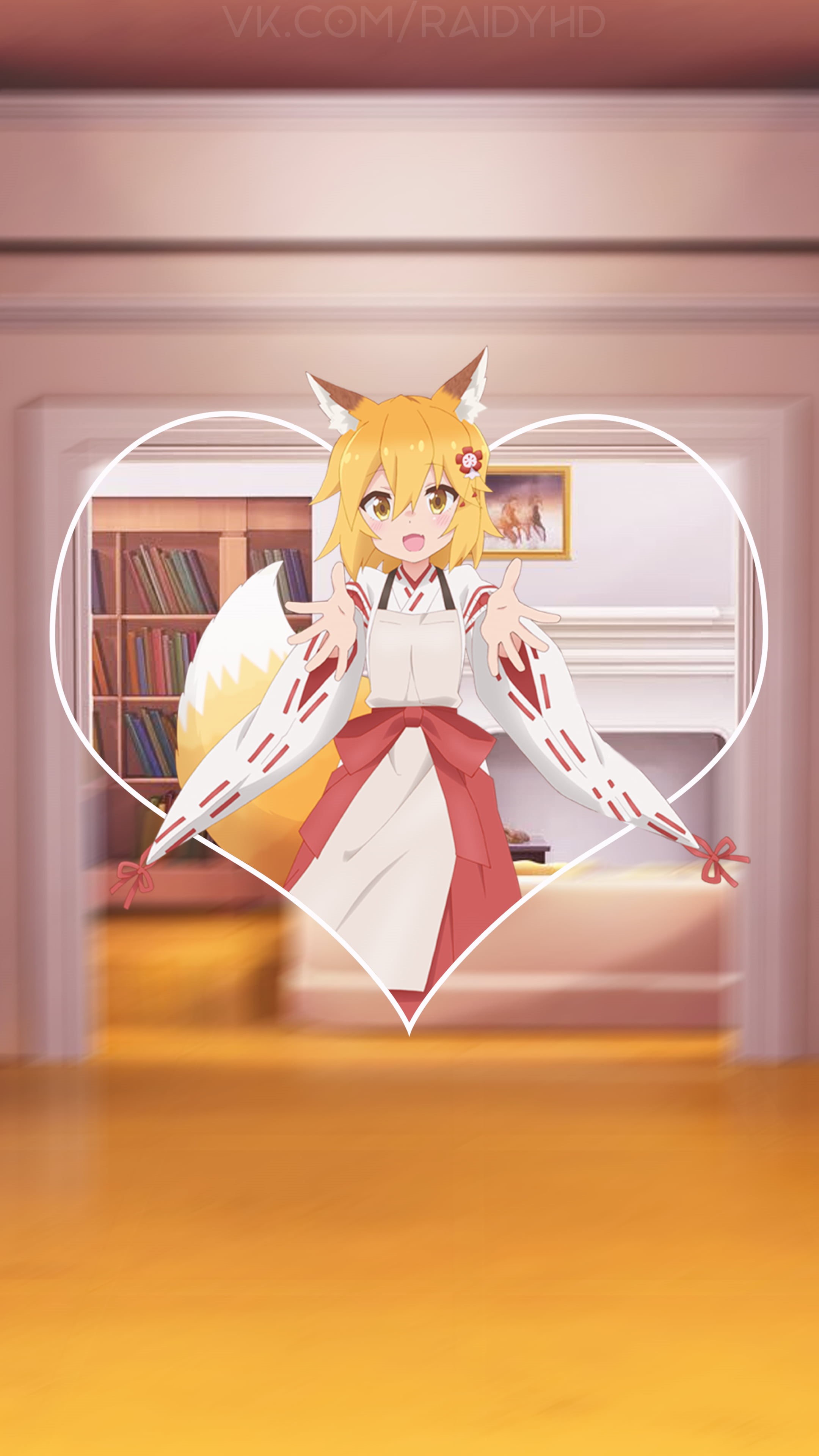 anime, 4K, picture-in-picture, anime girls, Sewayaki Kitsune no Senko-san, Phone HD Wallpaper