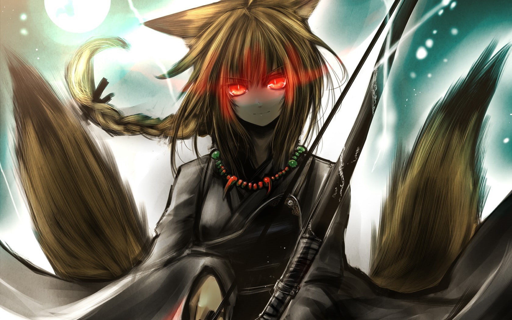 720P, kitsune, HD Wallpaper