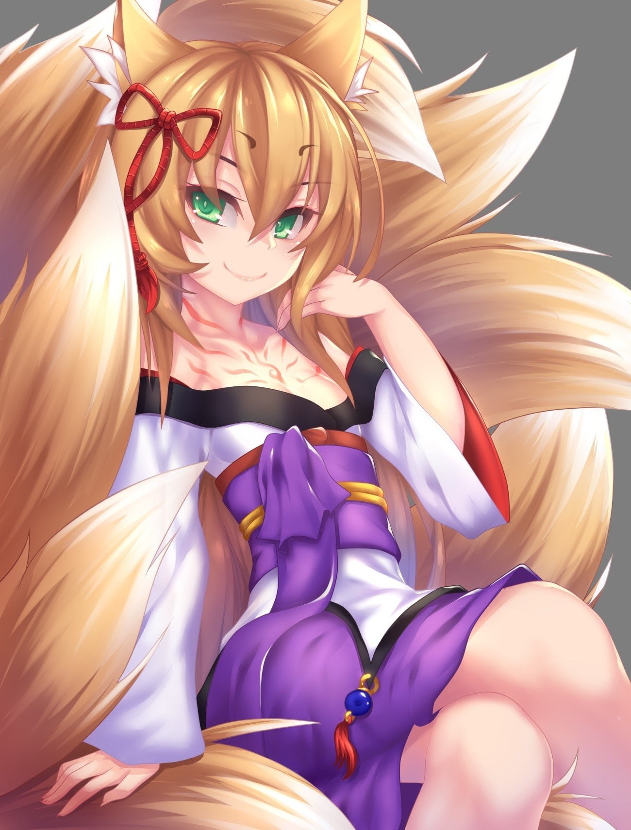 nature, beautiful woman, 720P, close-up, beauty, young adult, lifestyles, women, Hagomoro Kitsune, Animal Ears, touhou, indoors, studio shot, anime, adult, Phone HD Wallpaper