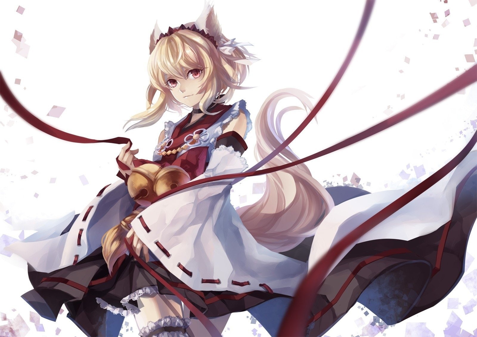 decoration, low angle view, Blonde, representation, Kitsune, sky, day, event, Short Hair, arts culture and entertainment, lifestyles, Animal Ears, Girl, HD Wallpaper
