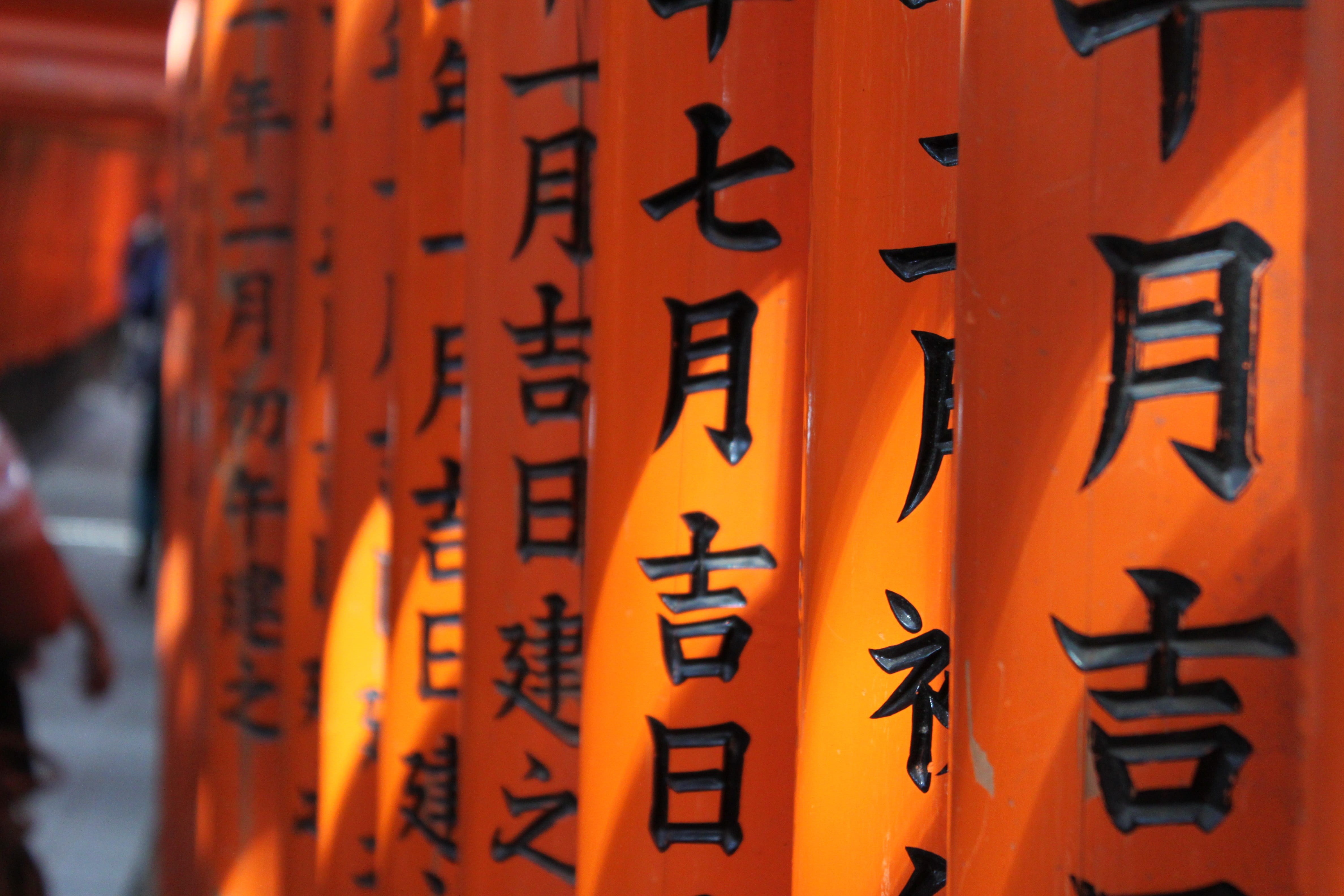 no people, focus on foreground, ideograms, festival, belief, outdoors, chinese new year, fushimi inari shrine, script, architecture, communication, non-western script, HD Wallpaper