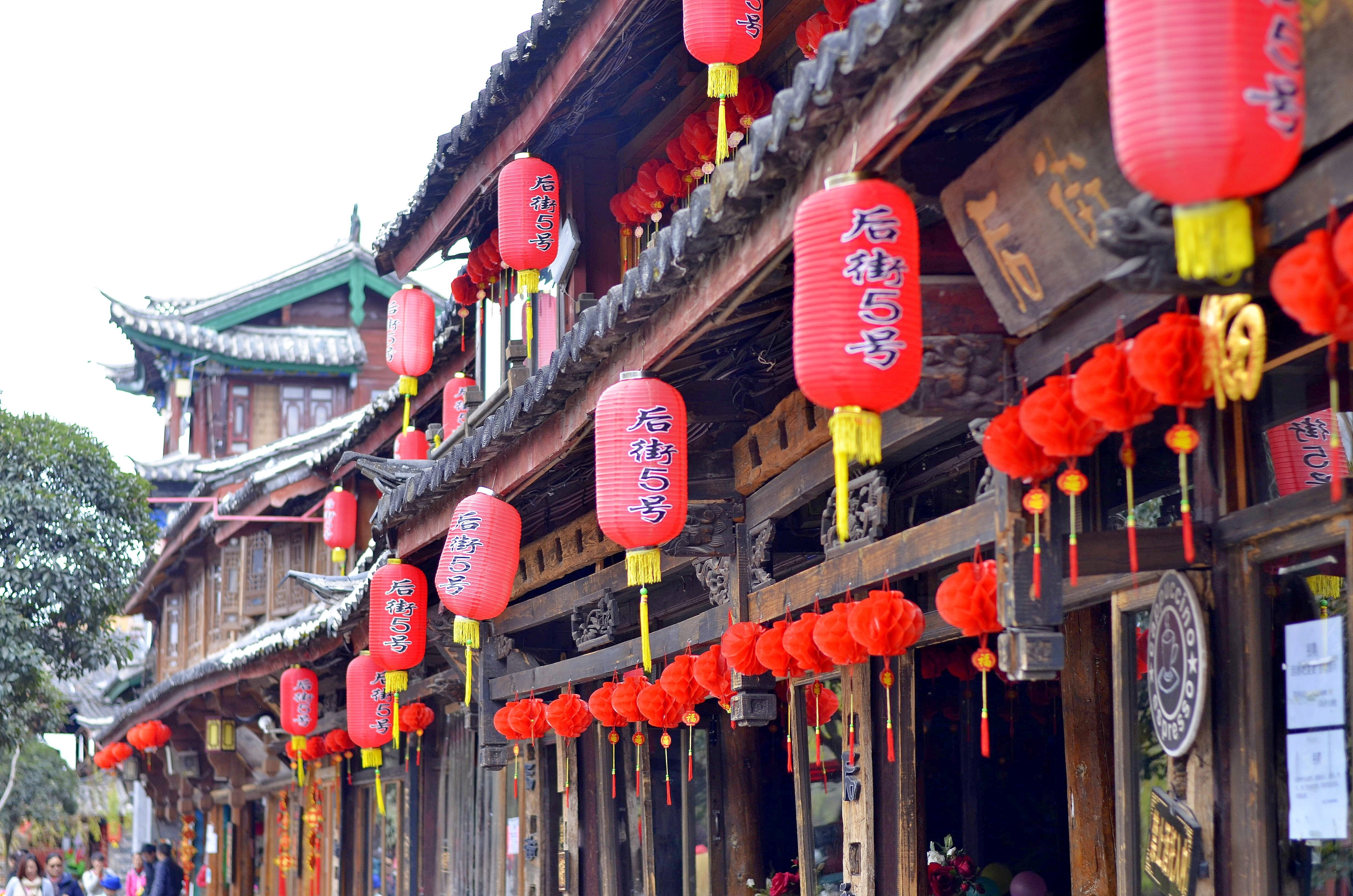 lijiang, chinese lantern, red, built structure, nature, non-western script, lamps, building, china, no people, architecture, low angle view, chinese, script, HD Wallpaper