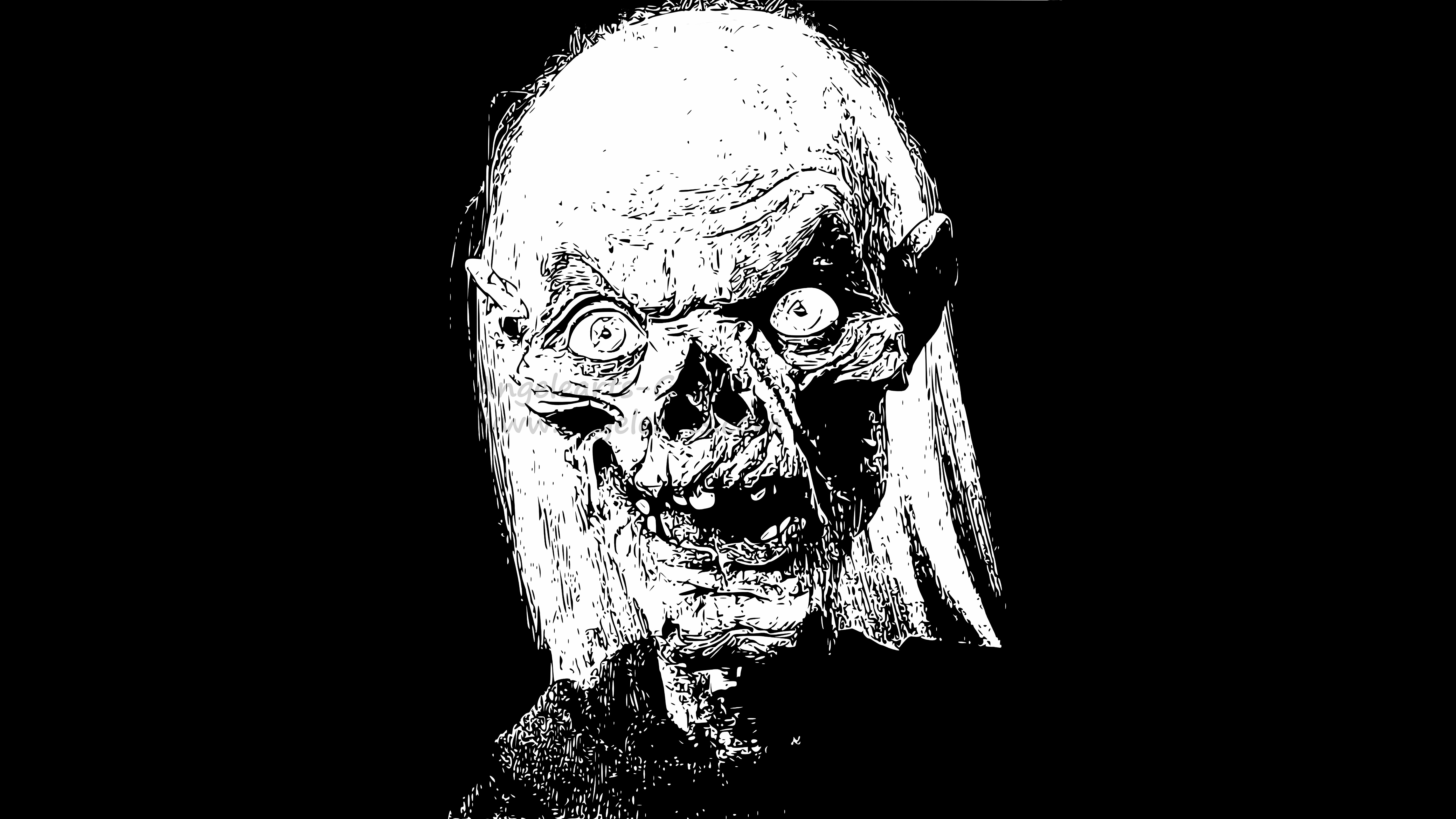 cut out, portrait, Tales from the Crypt, black background, studio shot, human face, 8K, people, spooky, close-up, halloween, body part, fear, indoors, HD Wallpaper