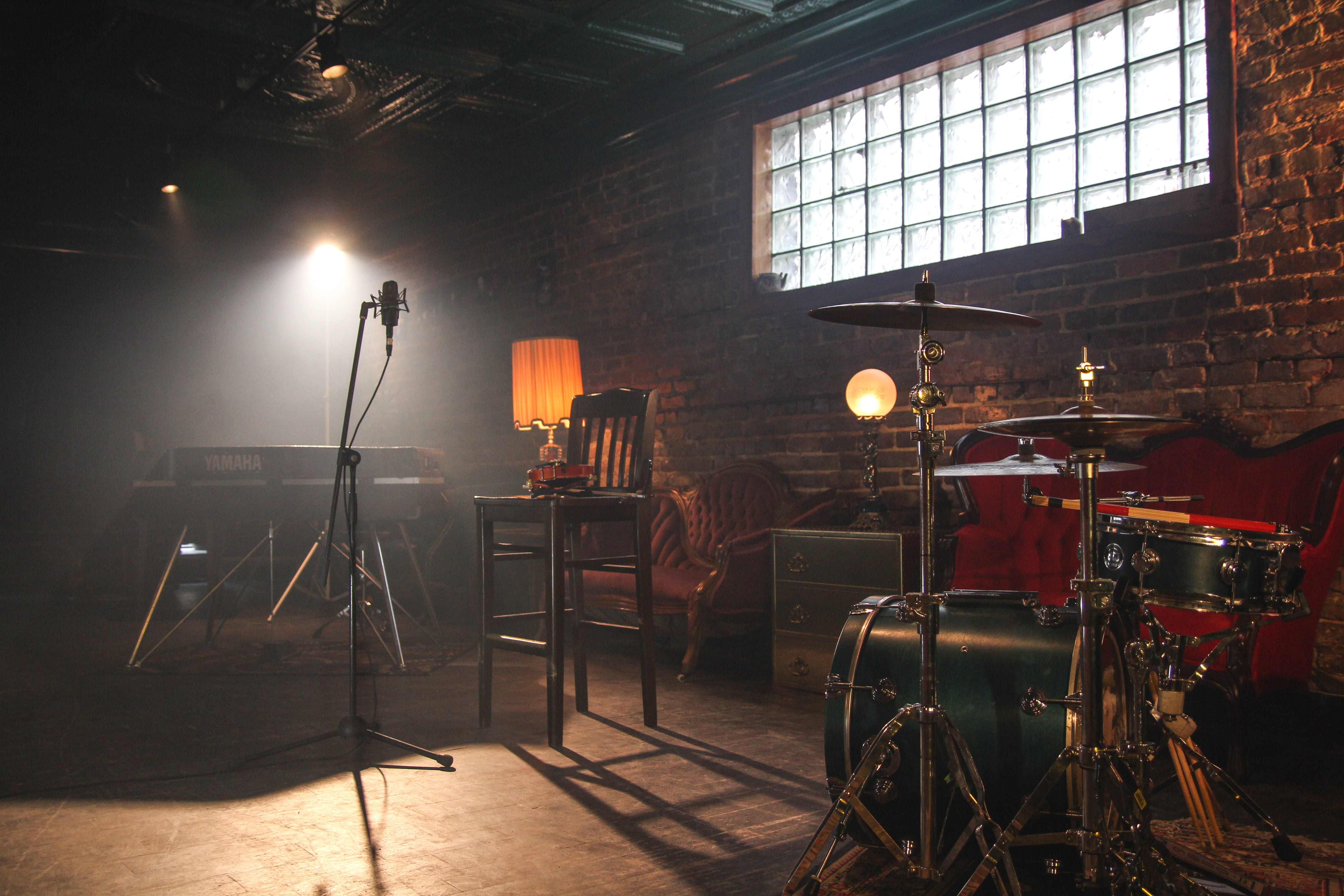 lighting equipment, stage, chair, performance, electric lamp, set, studio, stage - performance space, lights, arts culture and entertainment, light - natural phenomenon, HD Wallpaper
